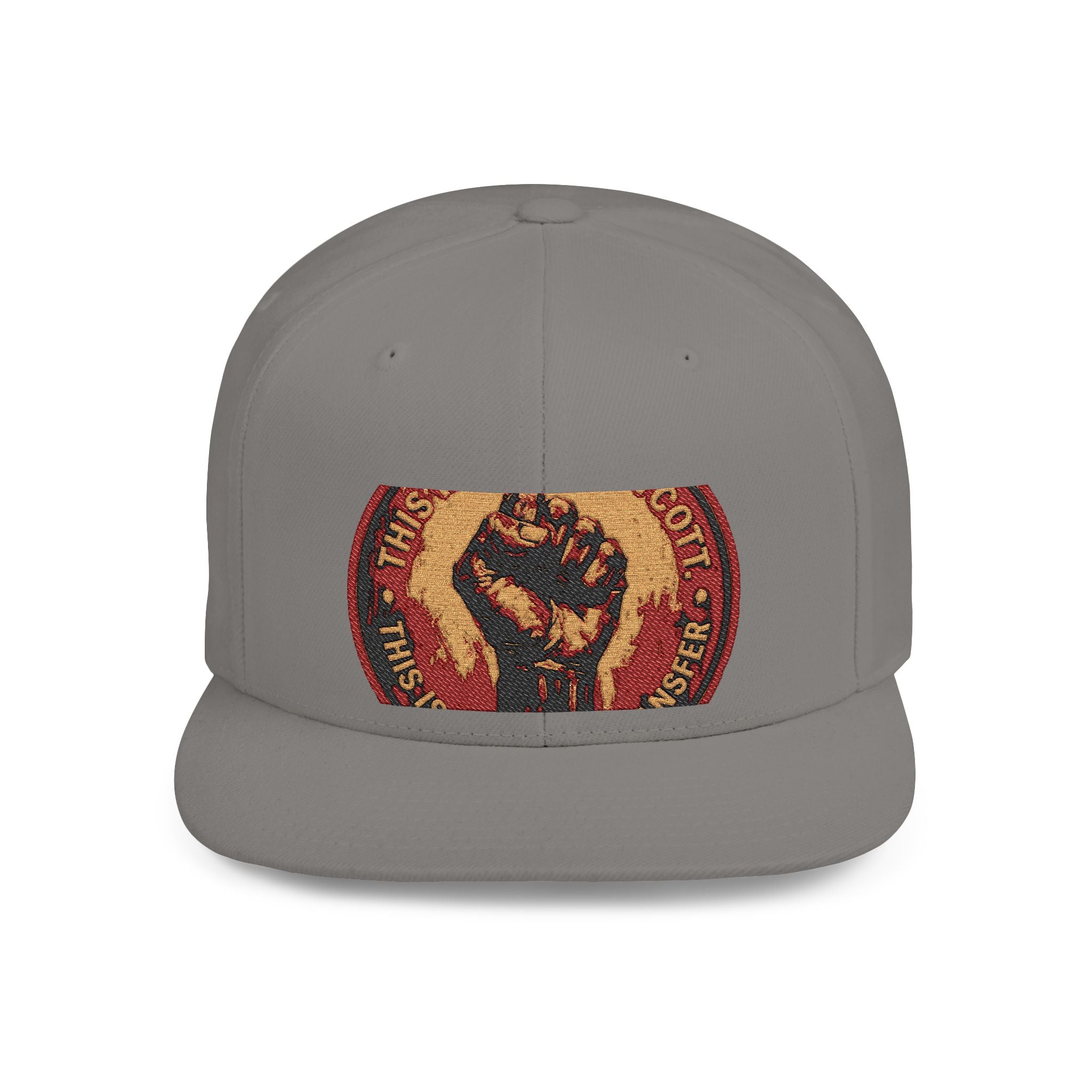 Raised Fist Snapback Hat – Vintage Protest Emblem Flat Bill Cap
