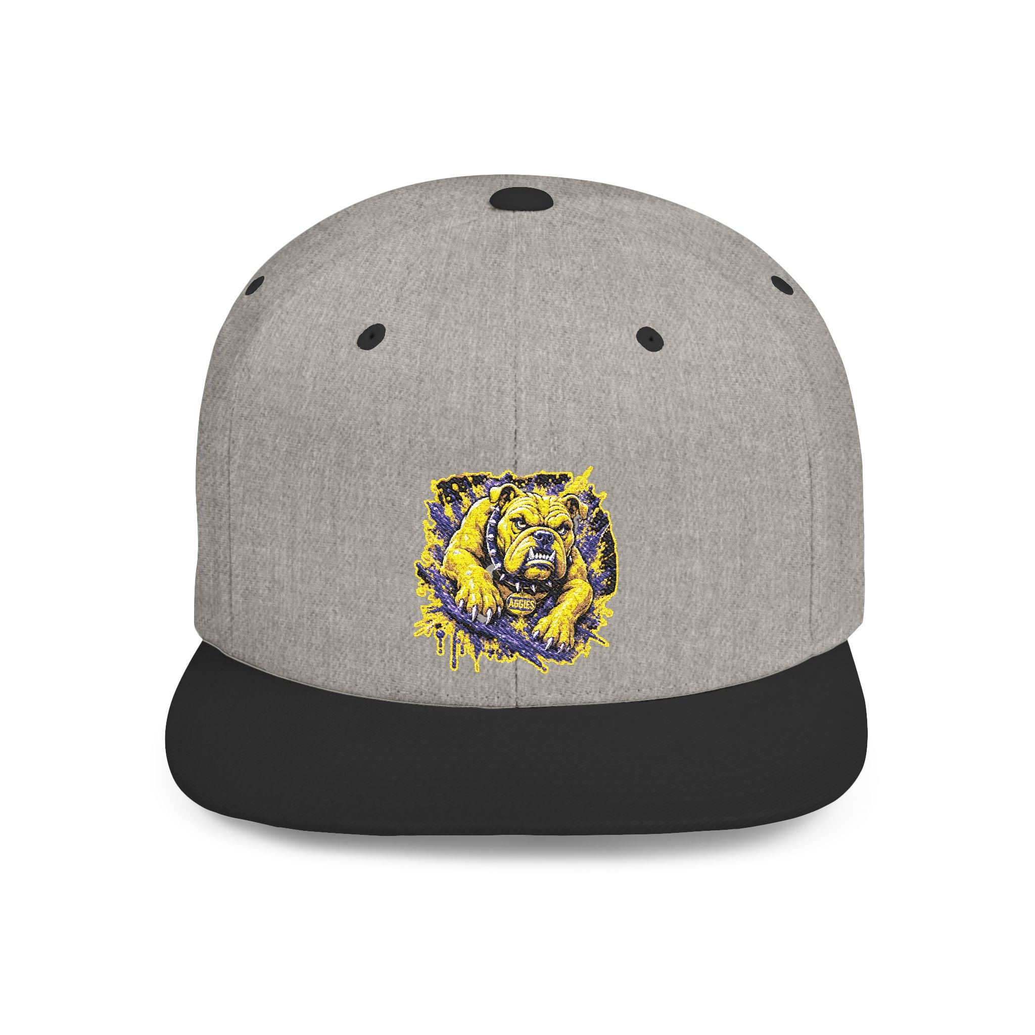 Lion Watercolor Snapback Hat — Yellow & Purple Lion Design