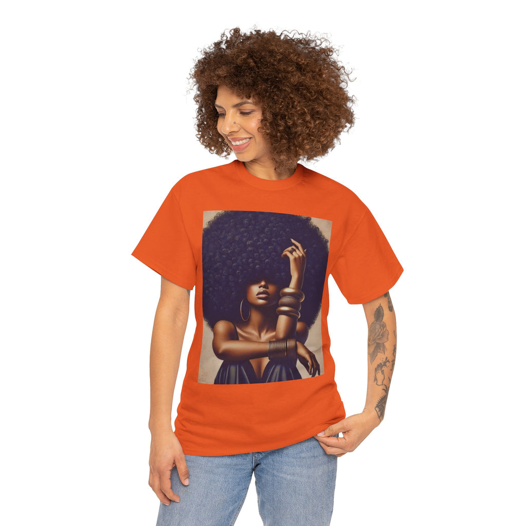 Afro Goddess Portrait Tee — Empowerment Graphic T-Shirt