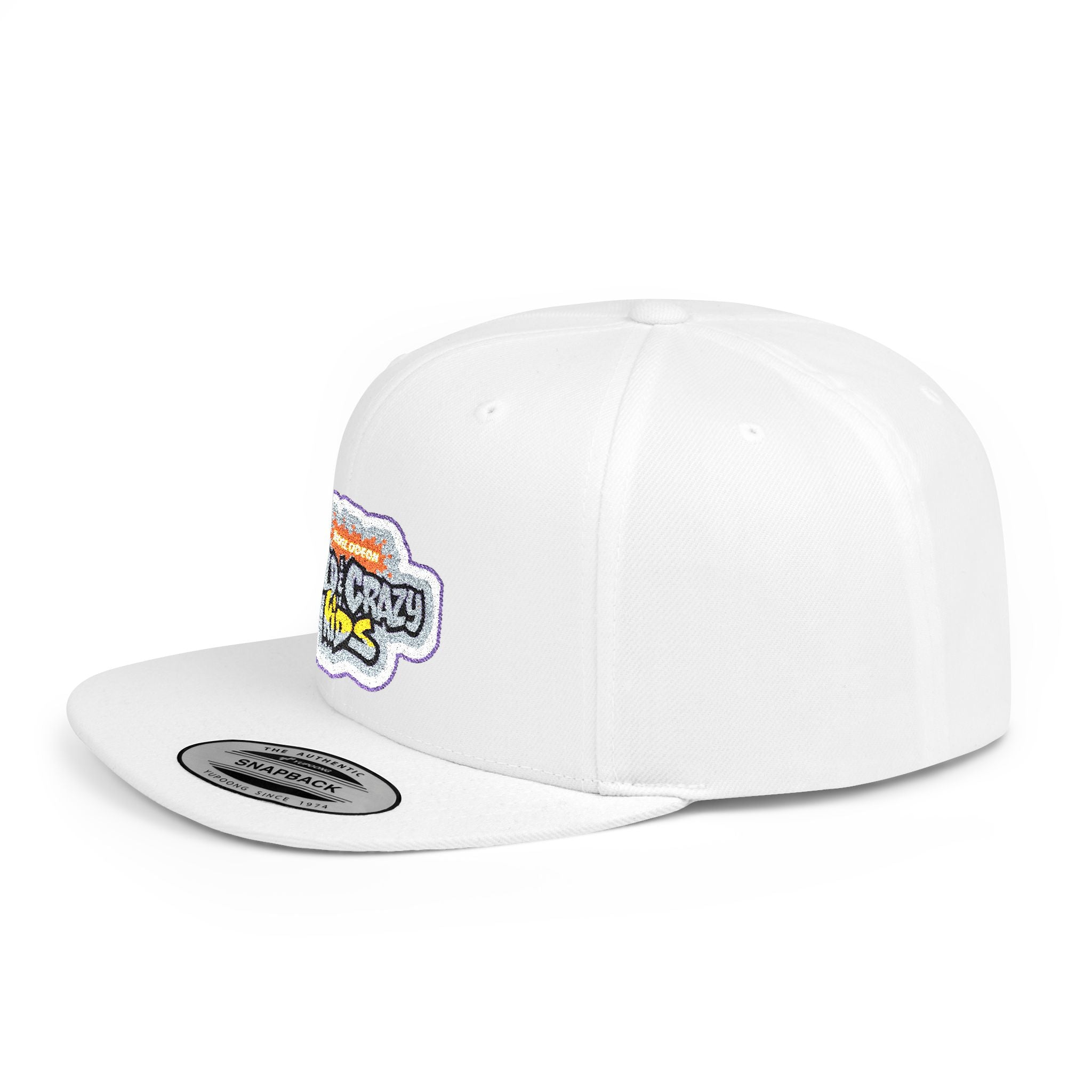 Flat Bill Snapback Hat — 'Neighborhood Vibes' Embroidered Patch Cap