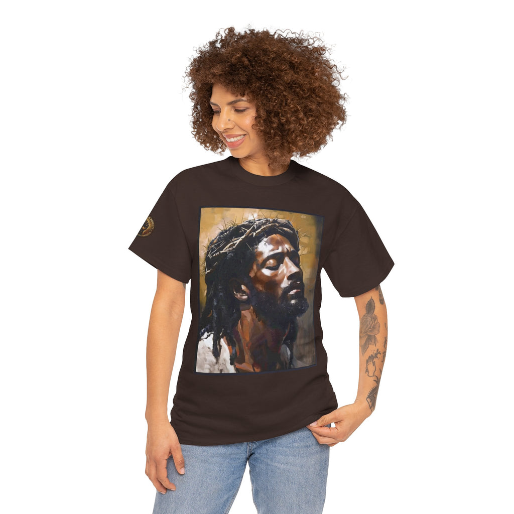Jesus Portrait Tee with 'This Is Not A Boycott — This Is A Wealth Transfer' Back Emblem