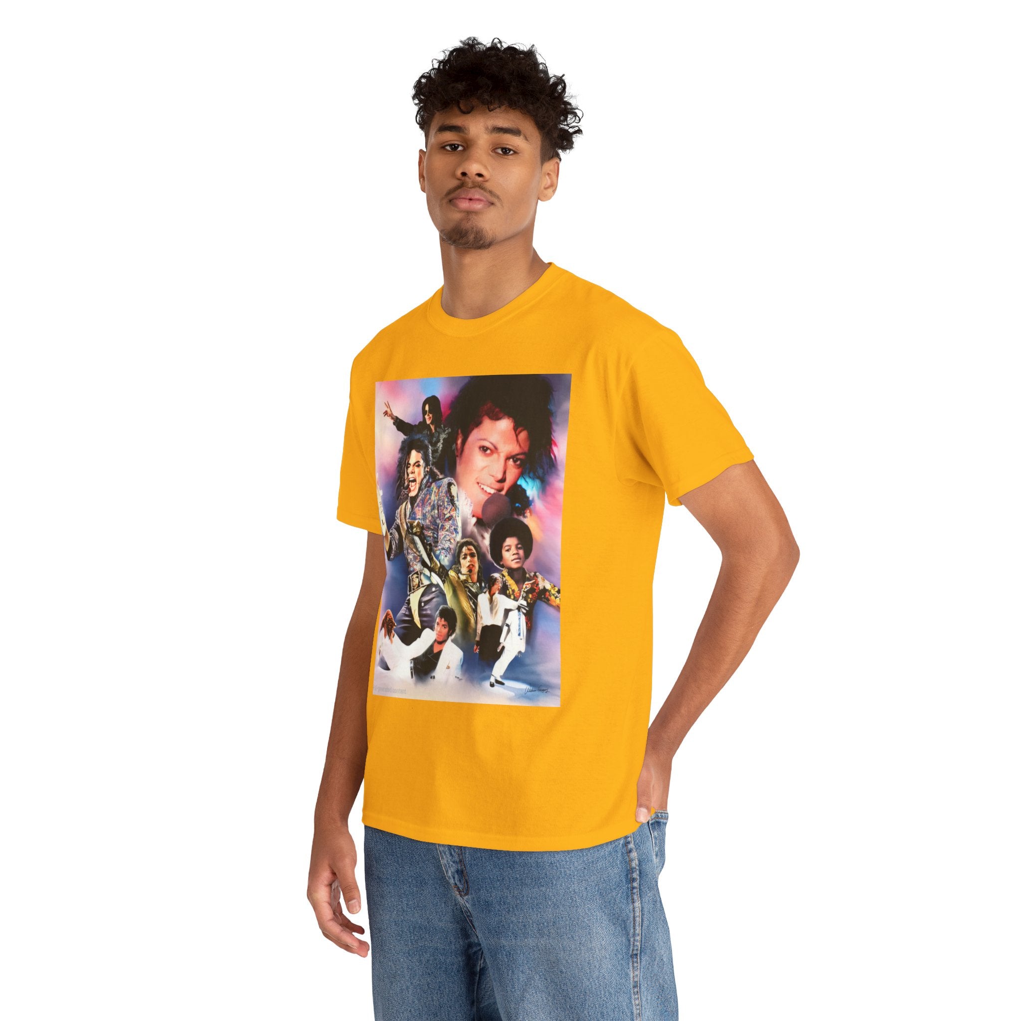 Michael Jackson Tribute Tee — Vintage Pop Collage T-Shirt