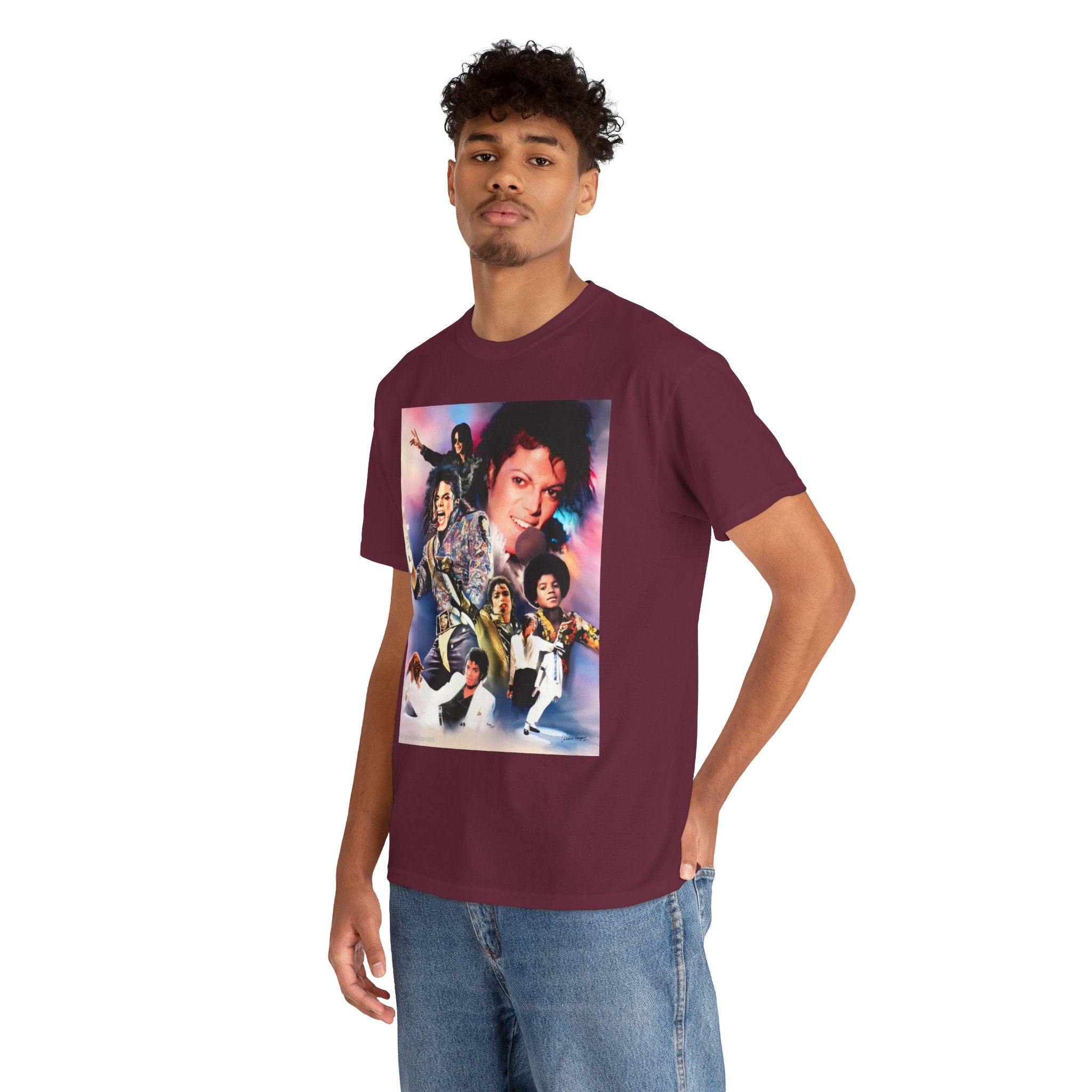 Michael Jackson Tribute Tee — Vintage Pop Collage T-Shirt