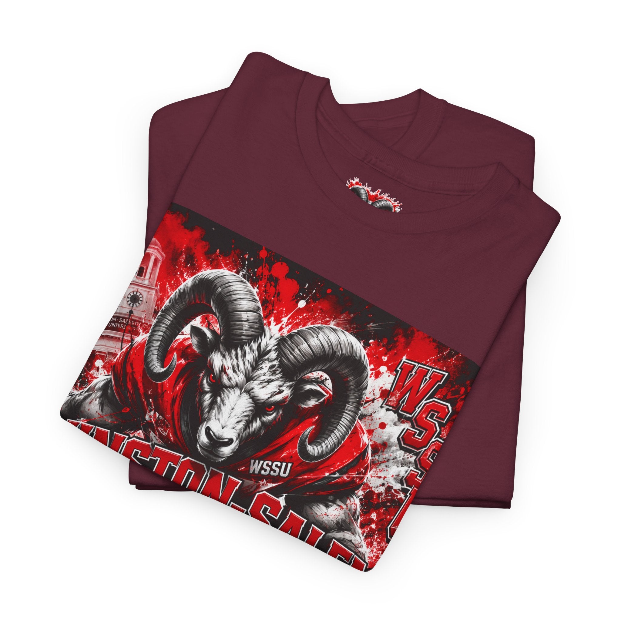 Winston‑Salem State Rams Ram Head Tee — Bold College Spirit T‑Shirt