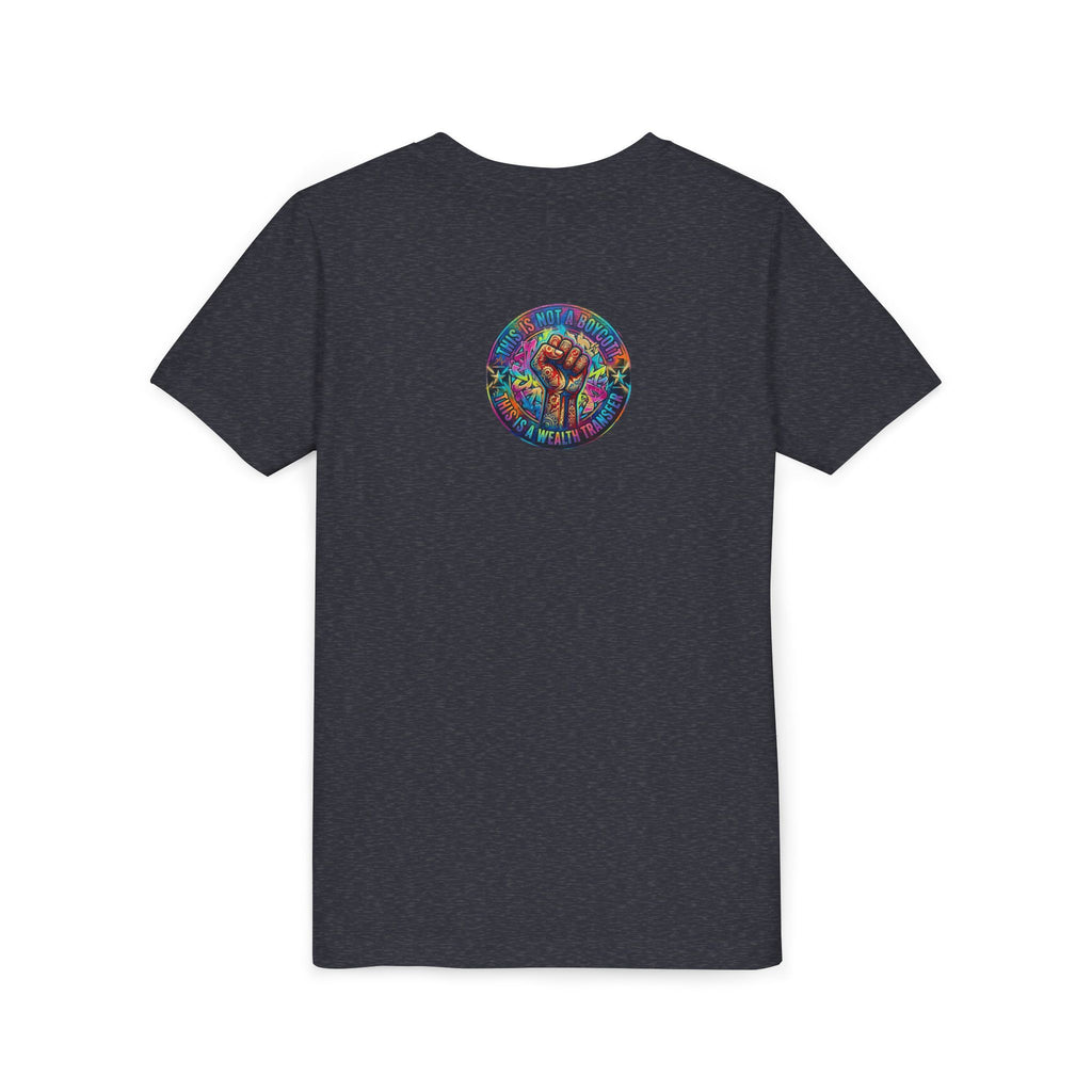 Youth Tee — “BUILD. CREATE. WIN.” Neon Builder City Design