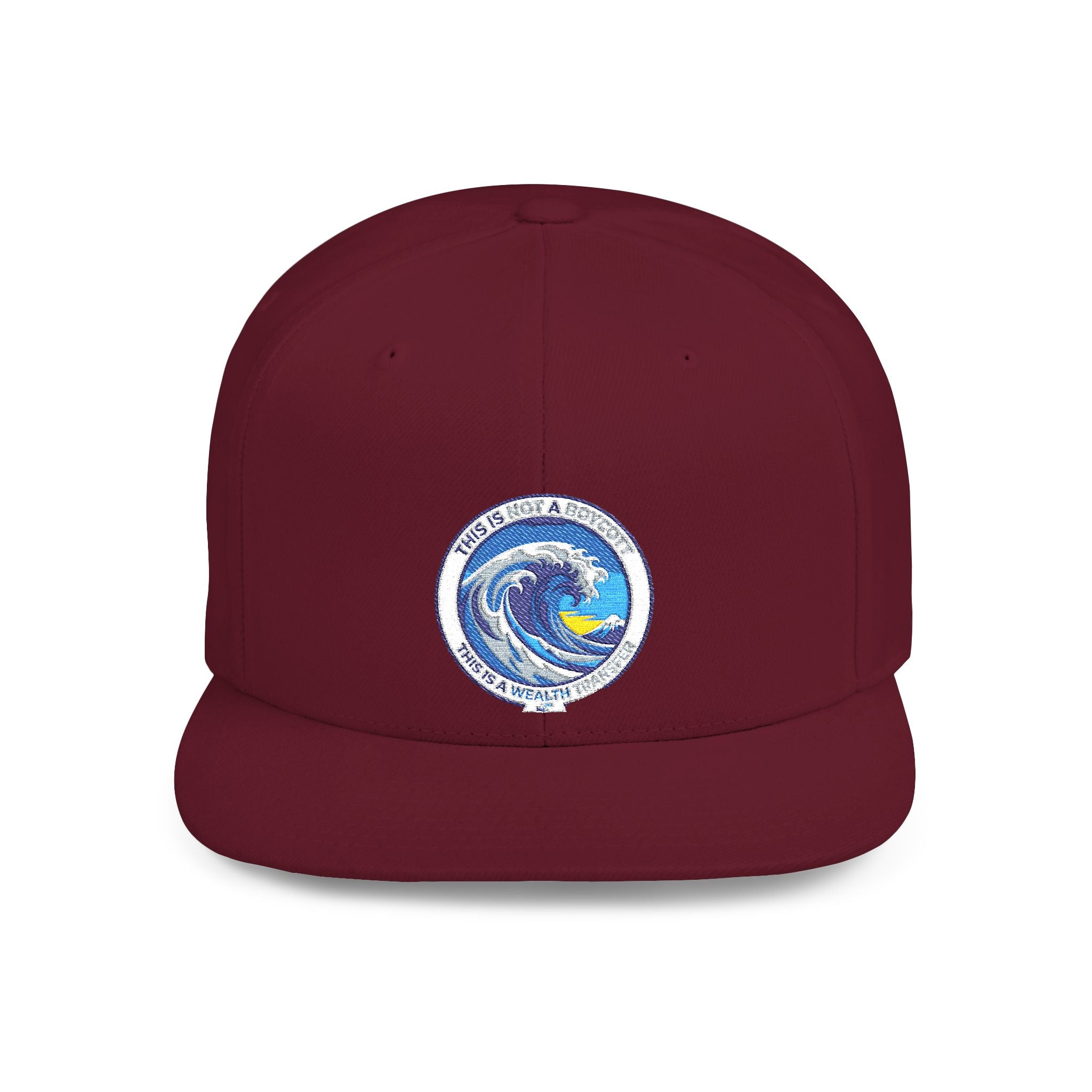 Copy of Reggae Vibes Flat Bill Snapback Hat — Colorful Rasta Music Patch