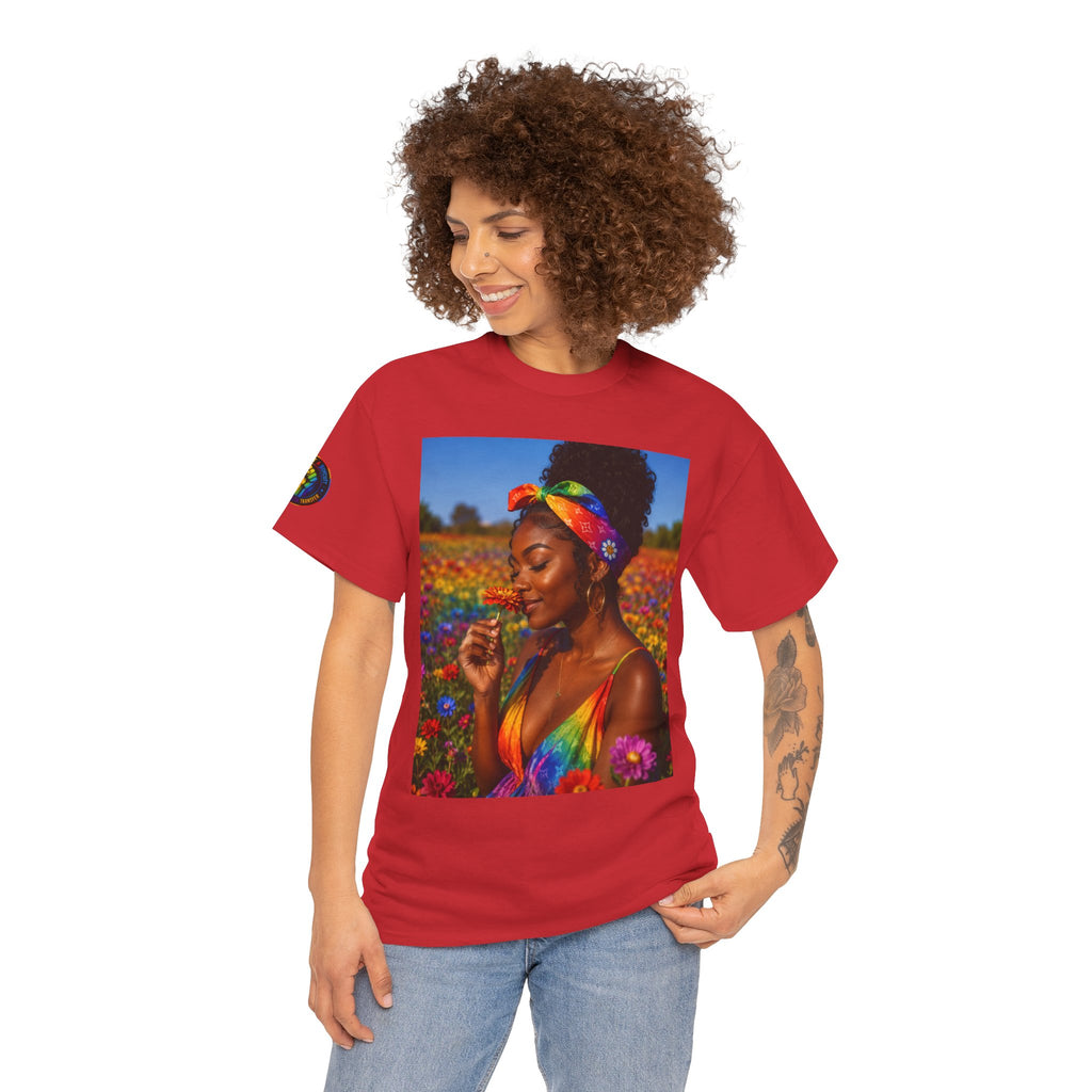 T-Shirt — Rainbow Empowerment Portrait Tee ("This Is Not A Boycott, This Is A Human Transaction")