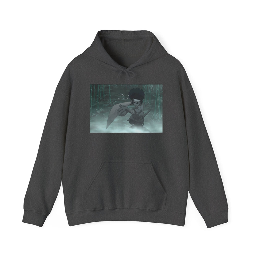 Moody Forest Angel Hoodie — Ethereal Wings Graphic Sweatshirt