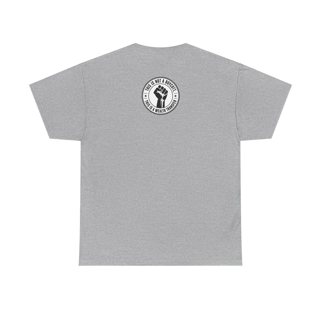Graphic Tee — Retro Portrait Front with Black Power Fist Back
