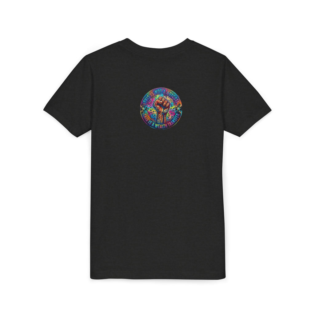 Youth Tee — “BUILD. CREATE. WIN.” Neon Builder City Design