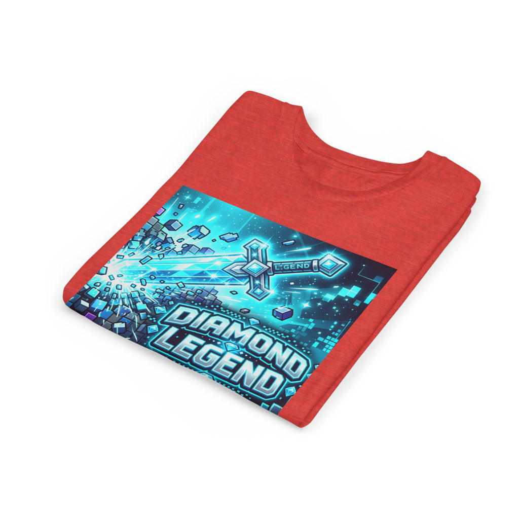 Youth Diamond Legend Tee — Pixel Minecraft-Style Gem Graphic Shirt