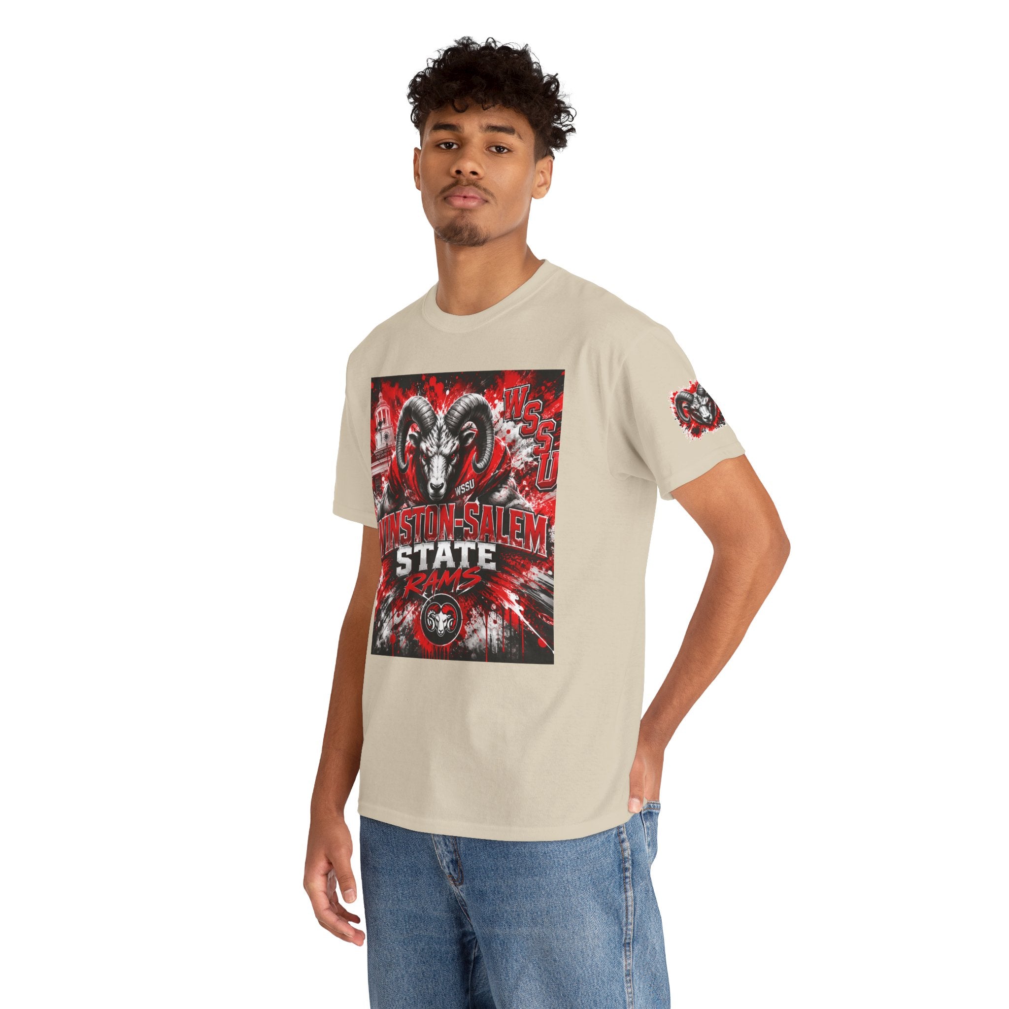 Winston‑Salem State Rams Ram Head Tee — Bold College Spirit T‑Shirt