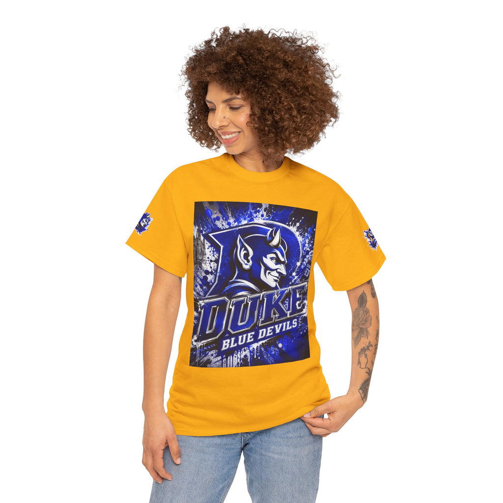 Duke Blue Devils Graphic Tee — Splatter Devil Logo T‑Shirt