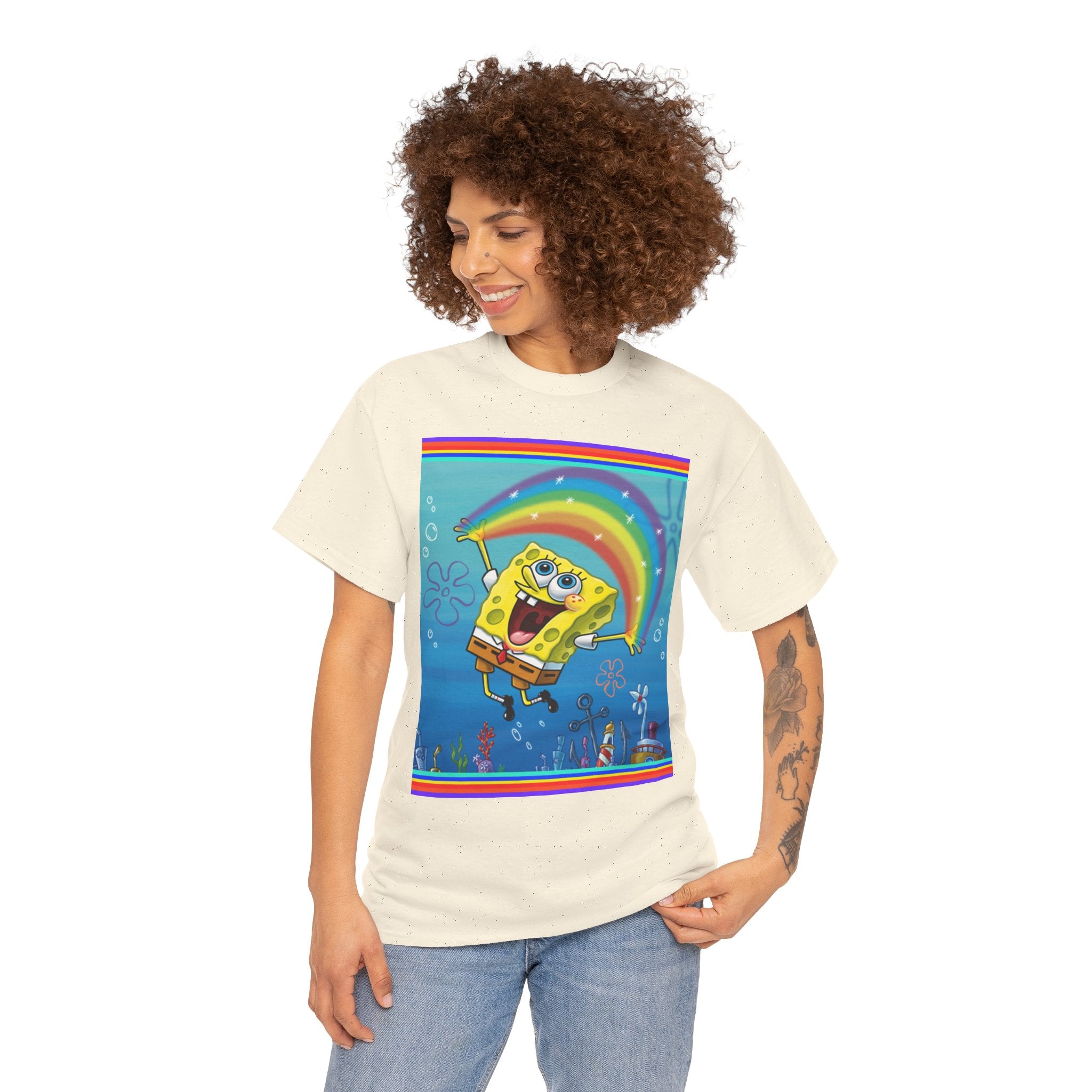 SpongeBob Rainbow SquarePants T-Shirt — Nickelodeon Graphic Tee