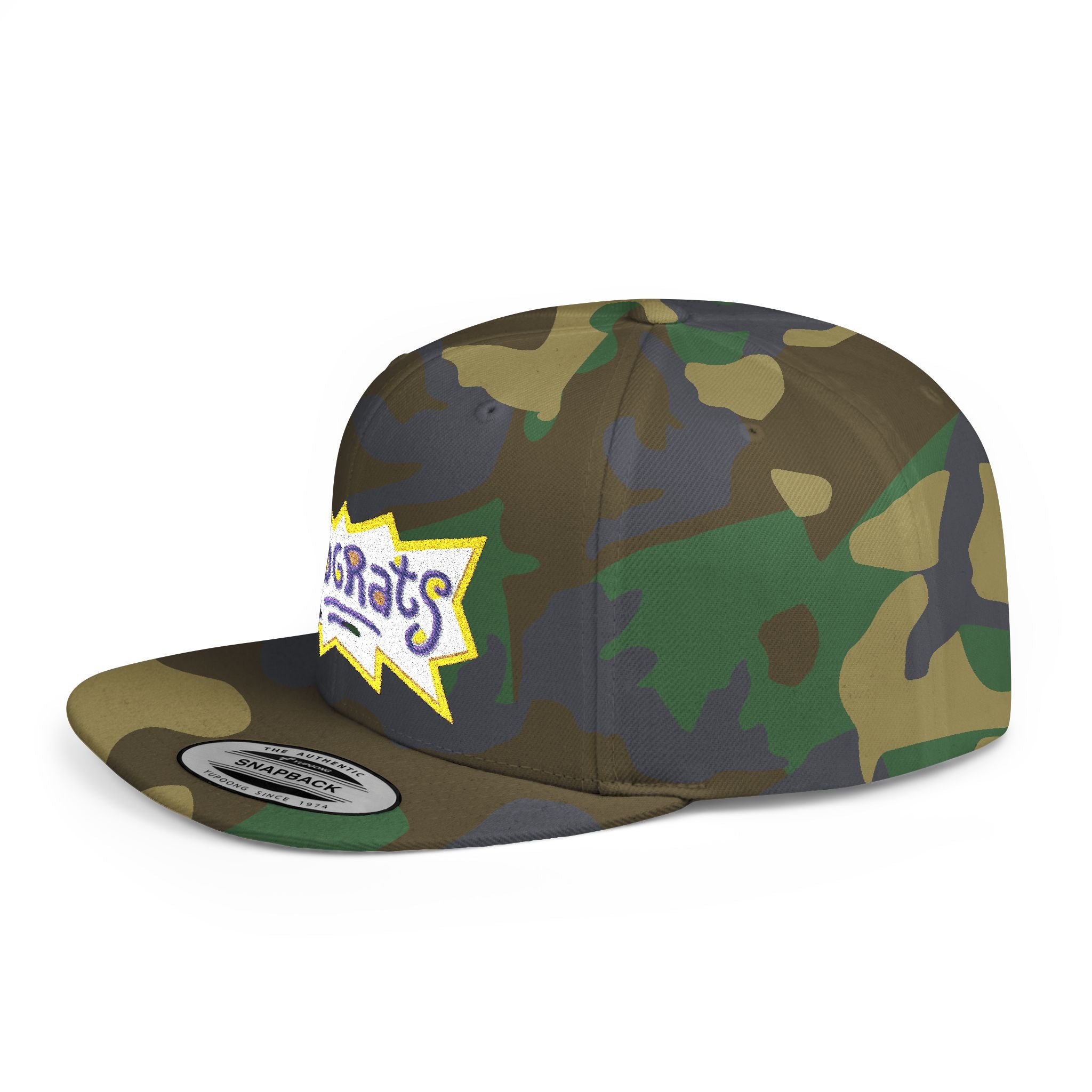 Snapback Hat — Retro 'Rugrats' Logo Flat Bill Cap
