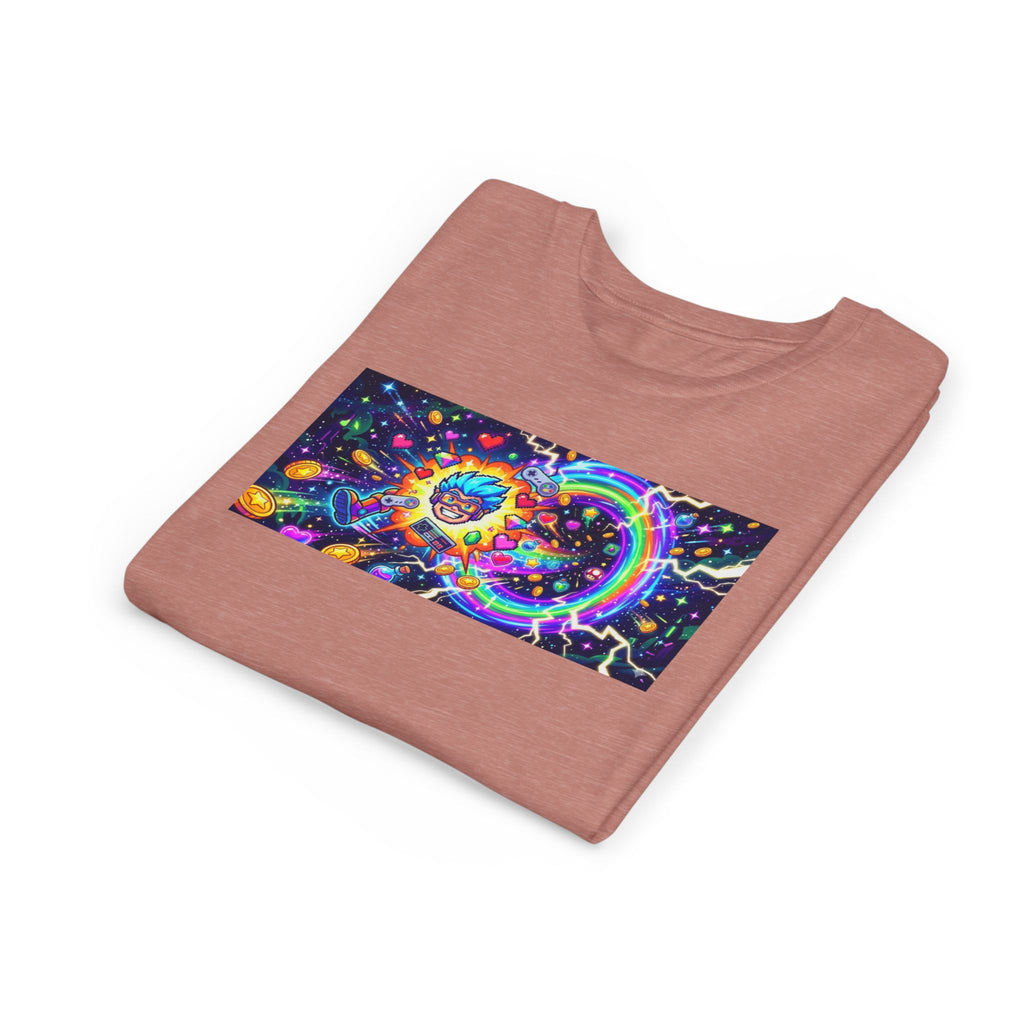 Kids Gaming Tee — Neon Rainbow Portal Gamer Shirt