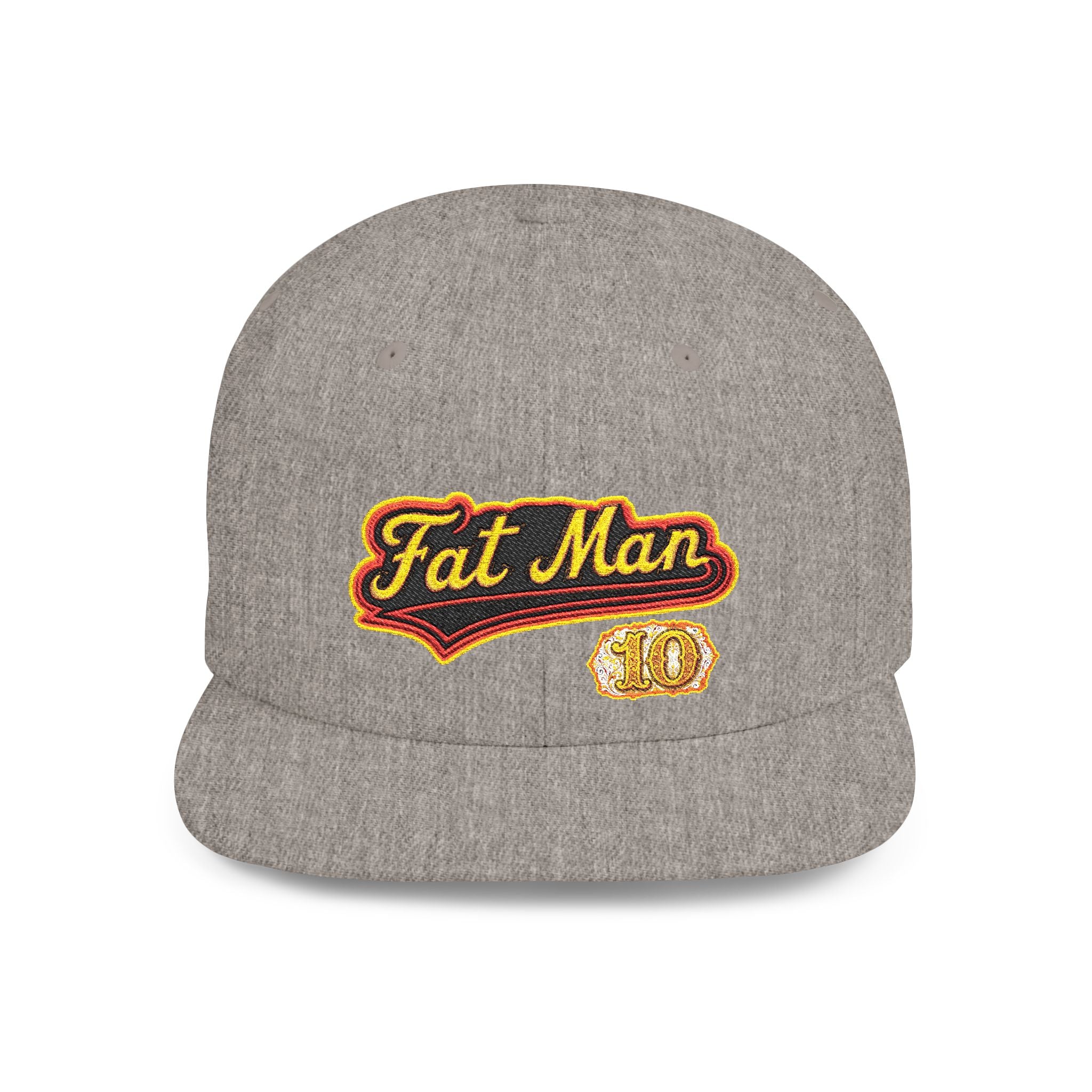 Snapback Hat — Embroidered “Fat Man” Vintage Script Cap