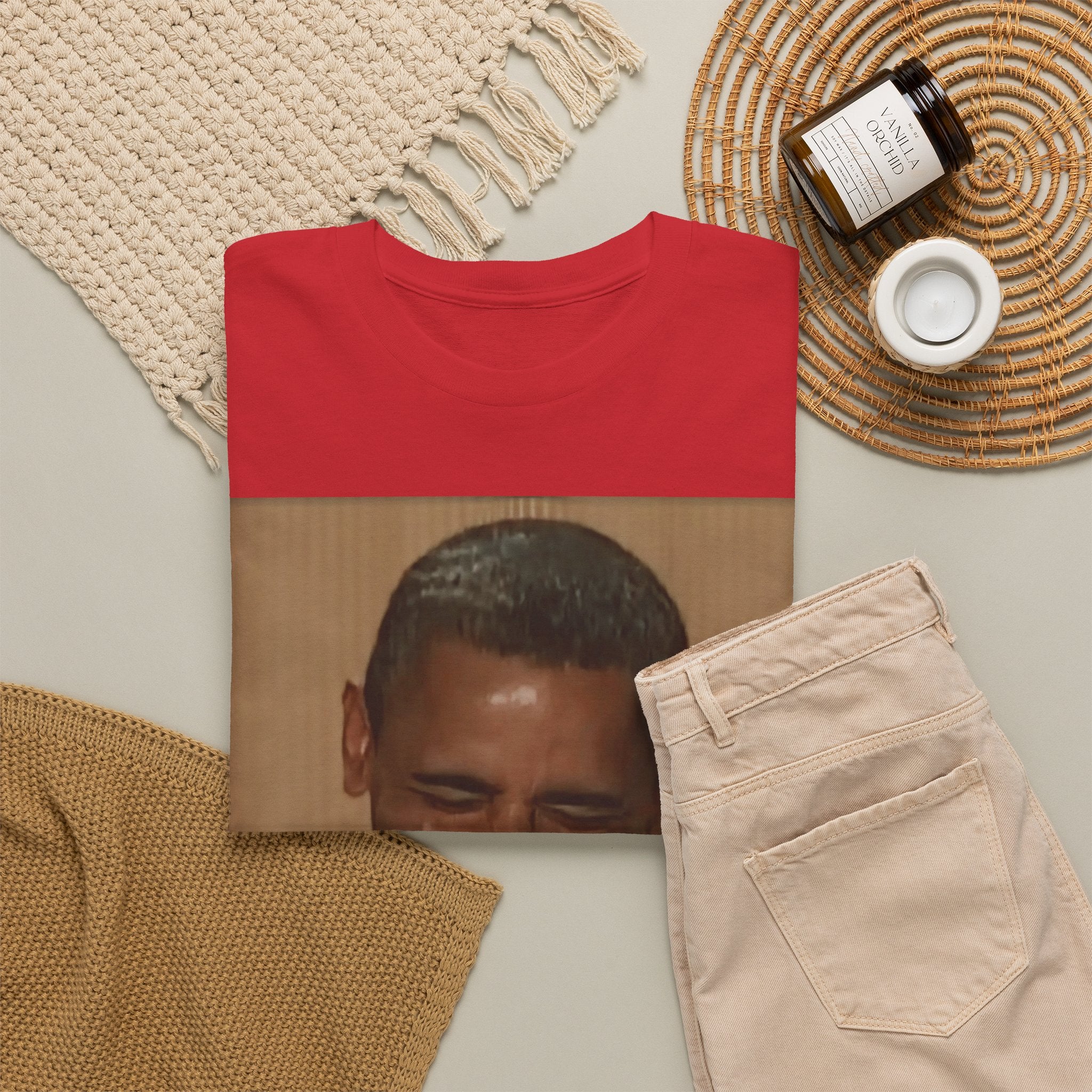 Laughing President Photo Tee — Vintage Smile Graphic T-Shirt
