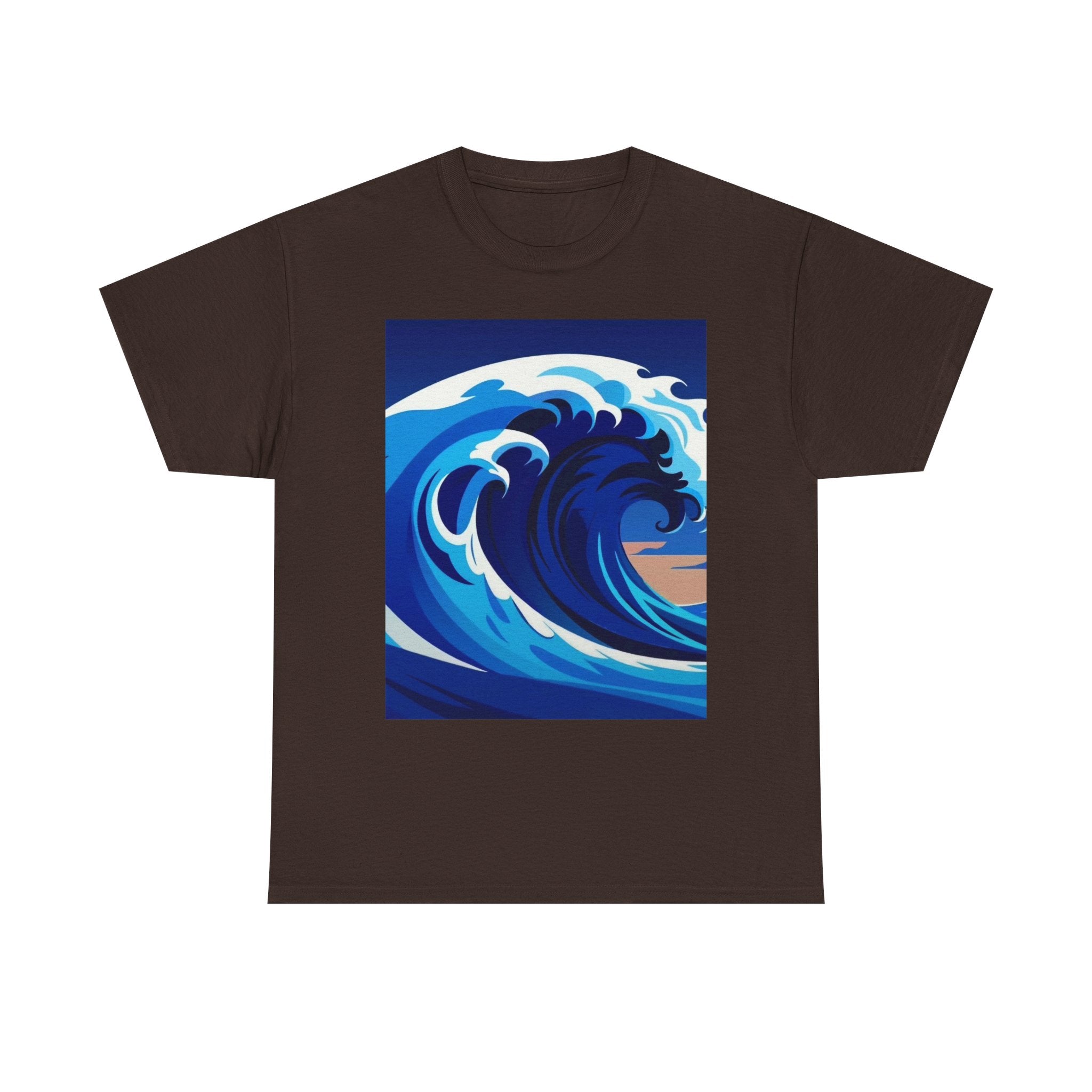 T-Shirt — Coastal Wave Graphic Tee (Ocean Sunset Wave Art)