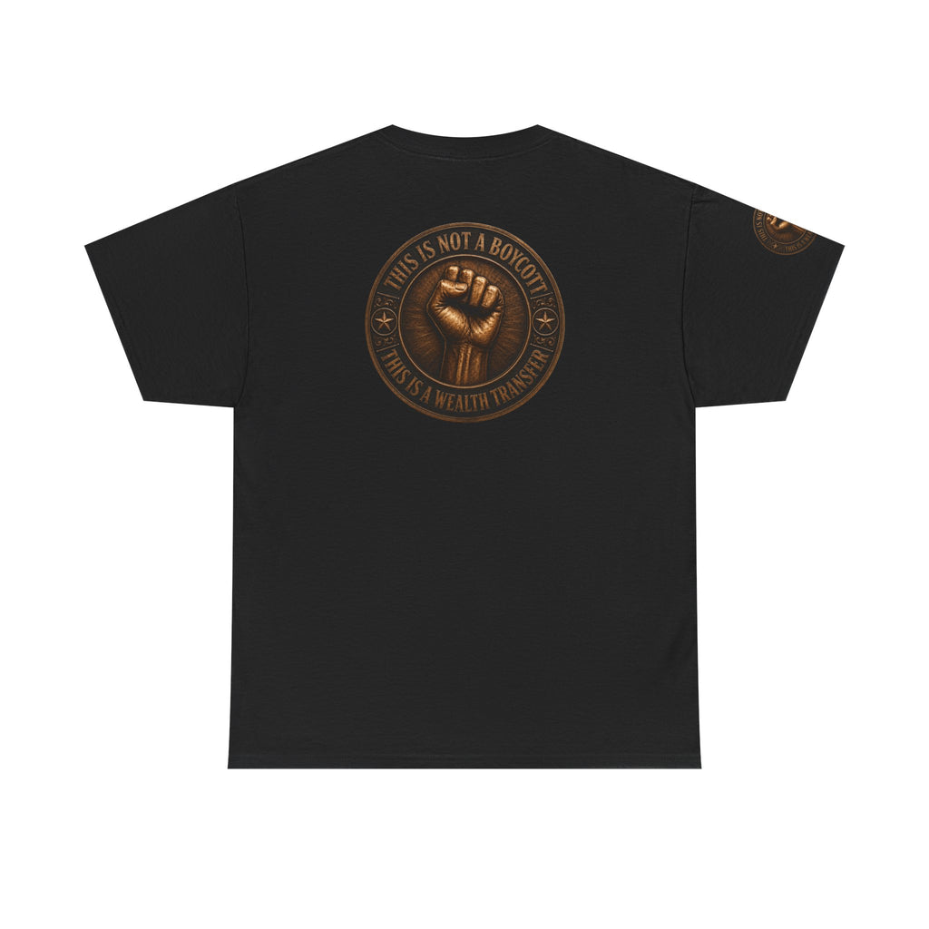 Graphic Tee — 'This Is Not A Boycott' Fist Emblem with Vintage Group Portrait