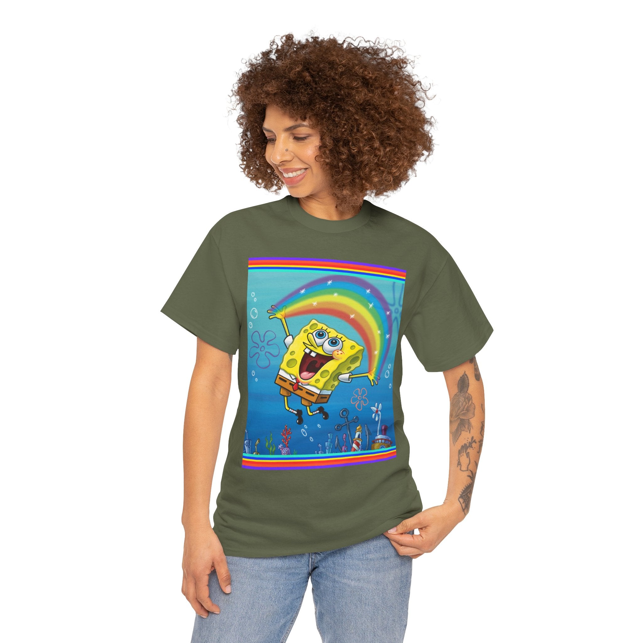 SpongeBob Rainbow SquarePants T-Shirt — Nickelodeon Graphic Tee