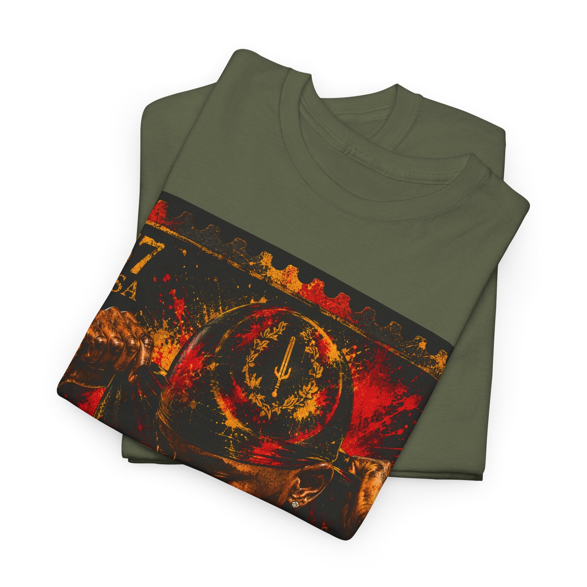 T-Shirt — Regal Afrocentric Portrait Tee (57 USA Stamp Design)