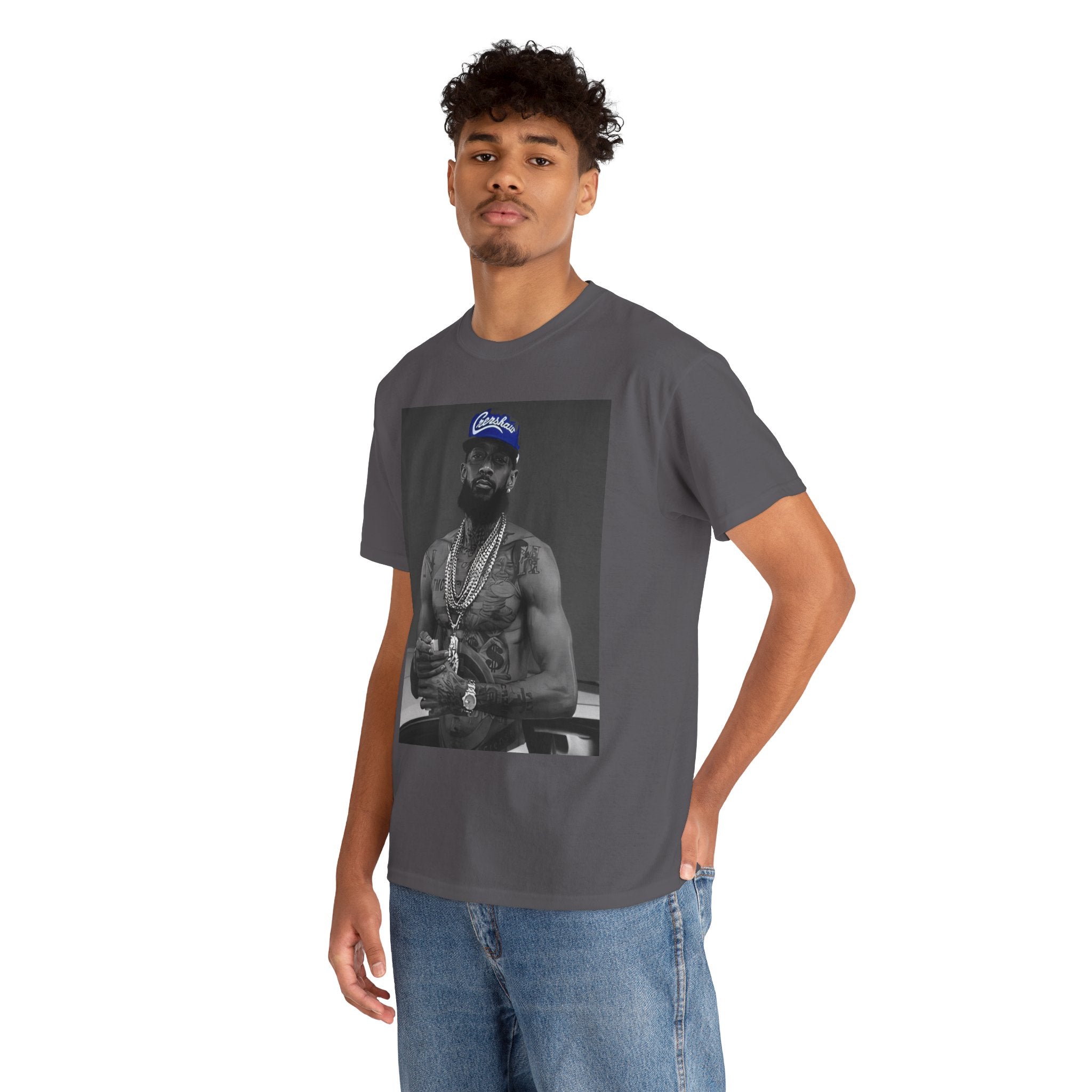 Iconic Rap Legend Photo Tee — Los Angeles Cap Graphic
