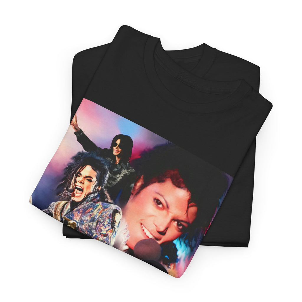 Michael Jackson Tribute Tee — Vintage Pop Collage T-Shirt
