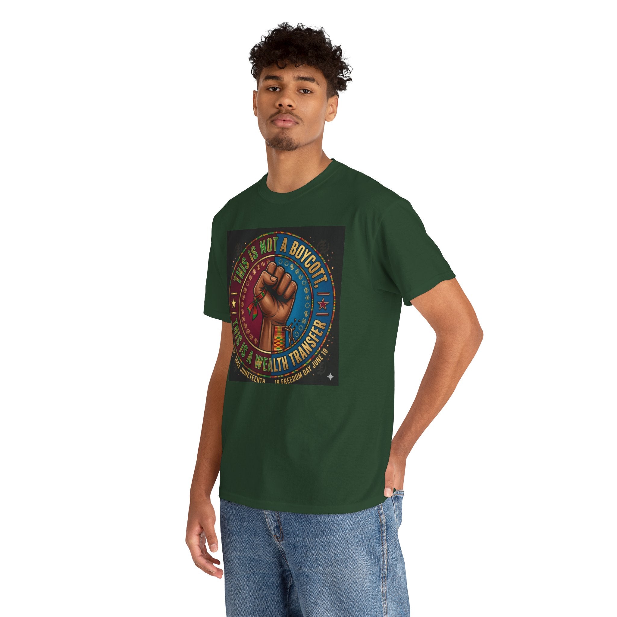 Political Activist Tee — "This Is Not a Boycott, This Is a Wealth Transfer" Fist Graphic Shirt