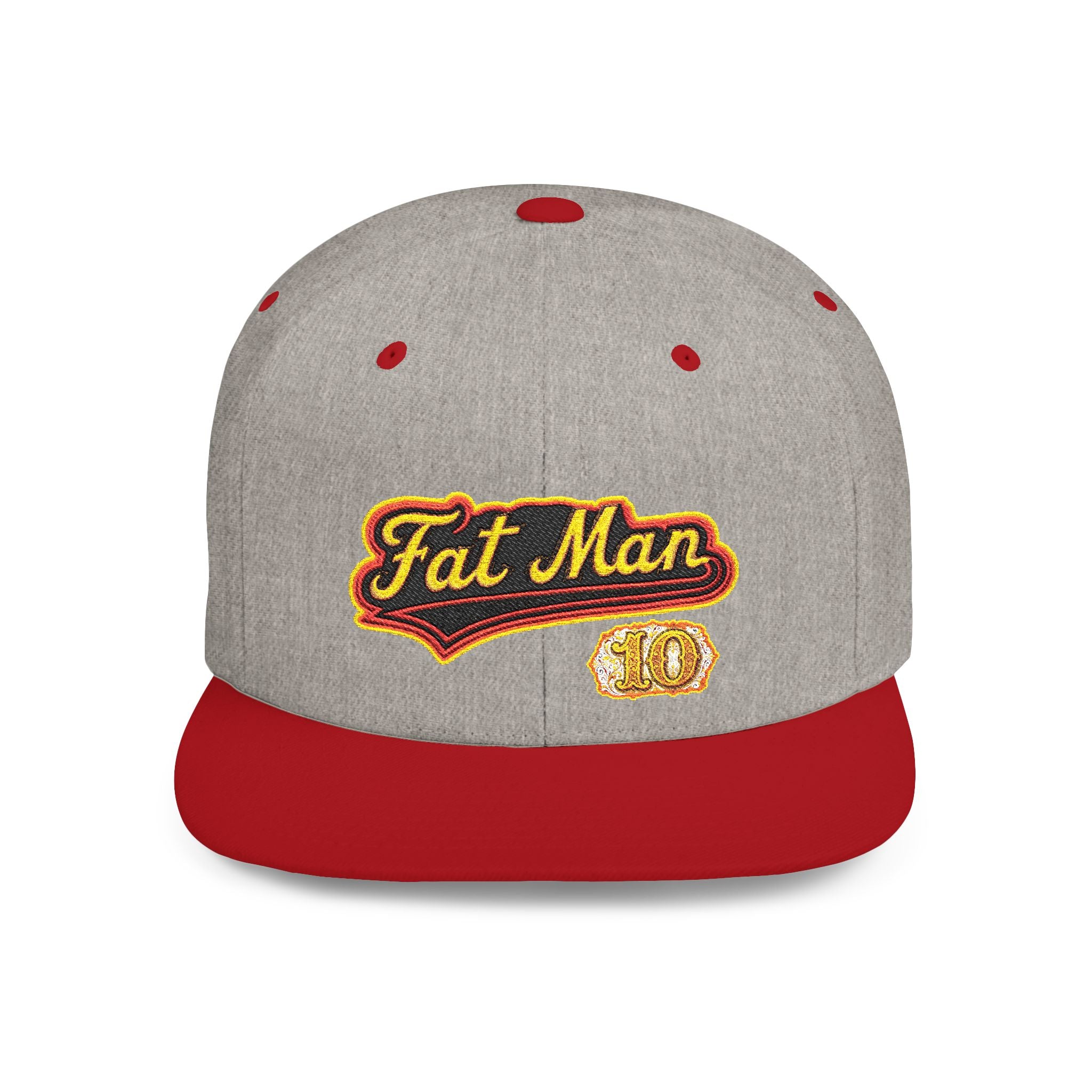 Snapback Hat — Embroidered “Fat Man” Vintage Script Cap