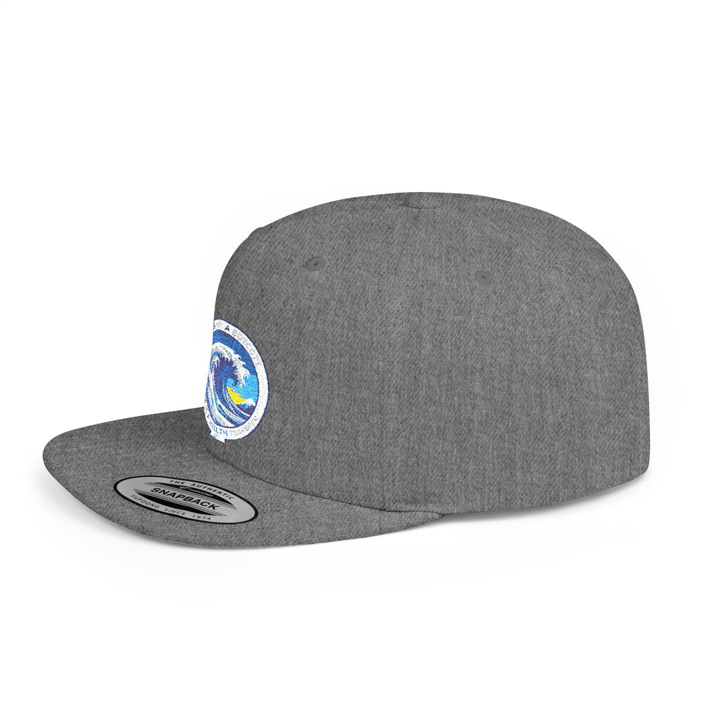 Copy of Reggae Vibes Flat Bill Snapback Hat — Colorful Rasta Music Patch