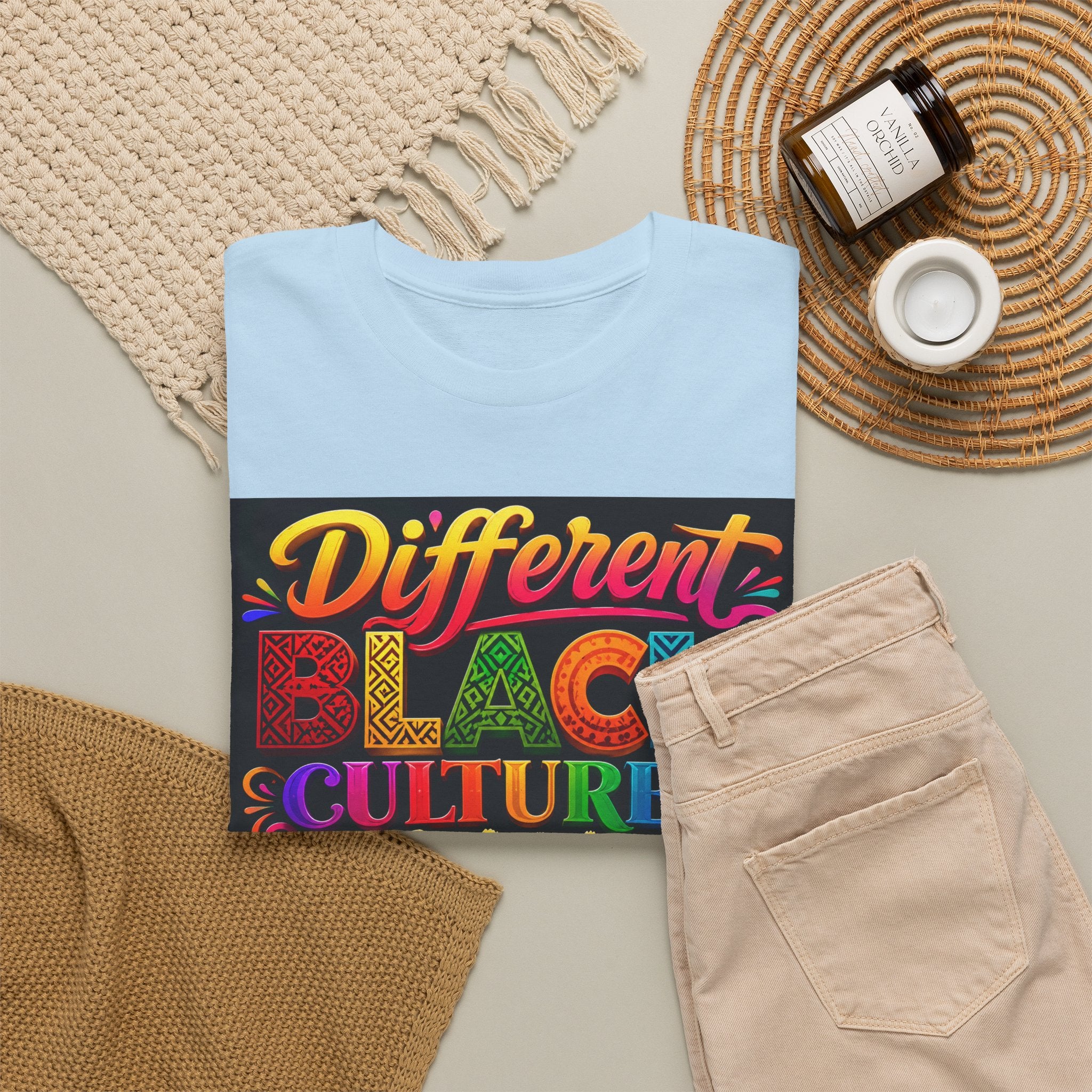 T-Shirt — Different Black Cultures, Same Black Skin Graphic Tee (Black History & Unity)