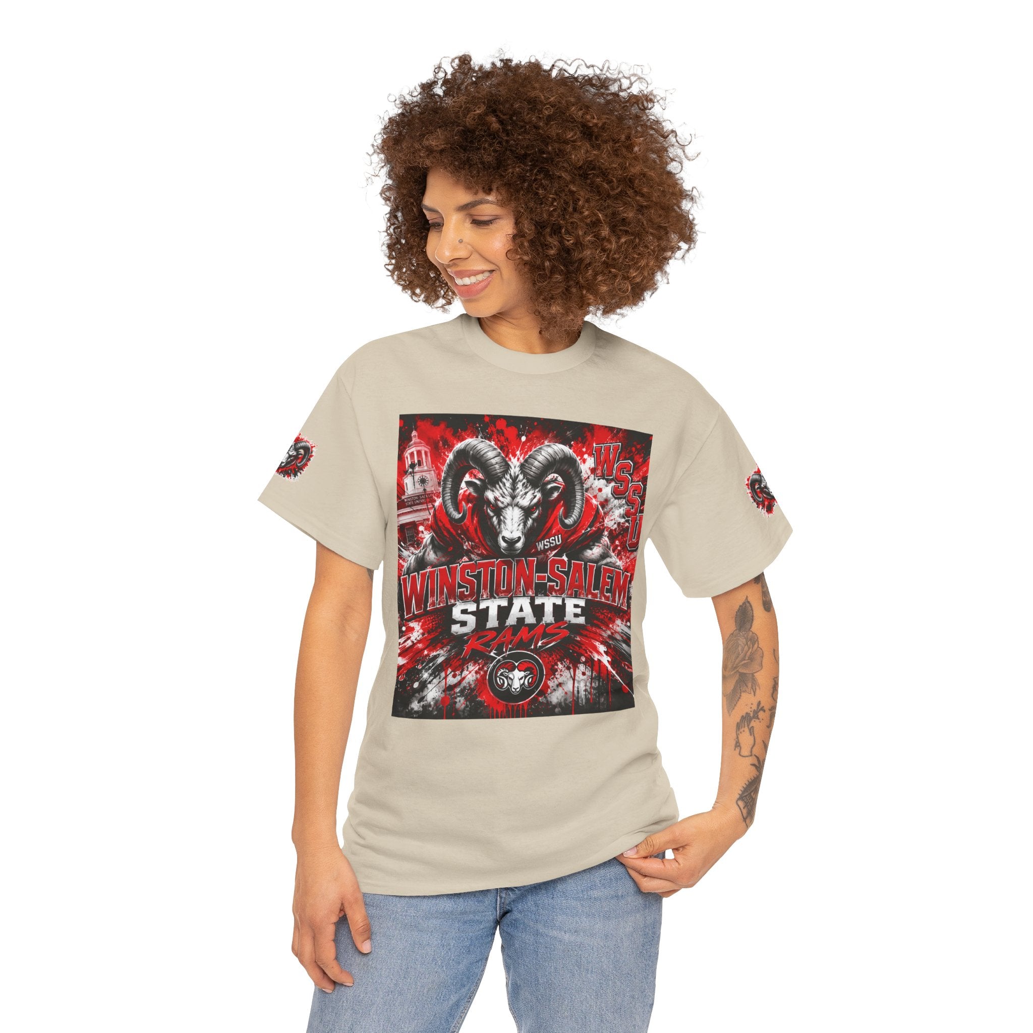 Winston‑Salem State Rams Ram Head Tee — Bold College Spirit T‑Shirt