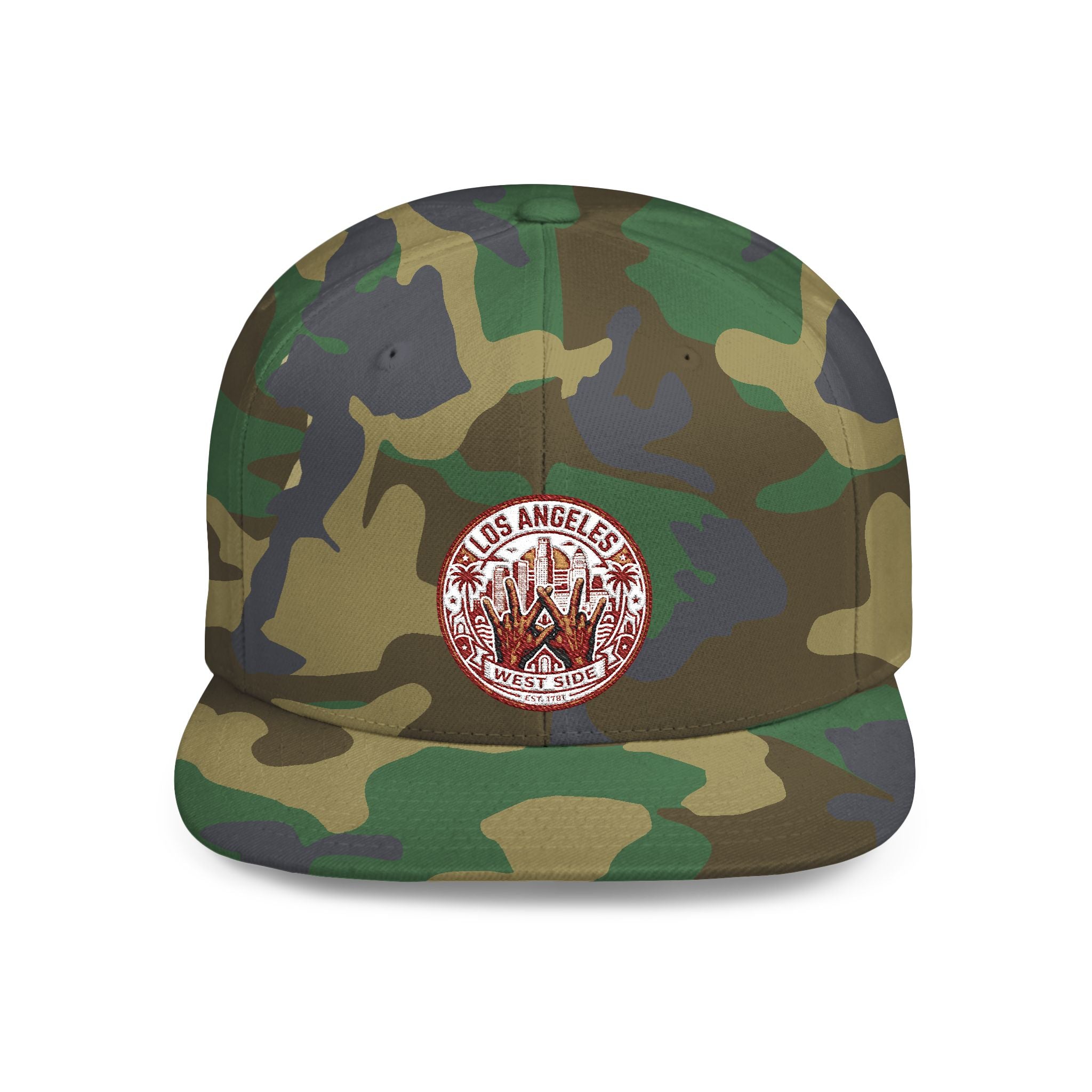 Wildflower Crown Snapback Hat — 'Little Dreamer' Floral Embroidered Flat Bill