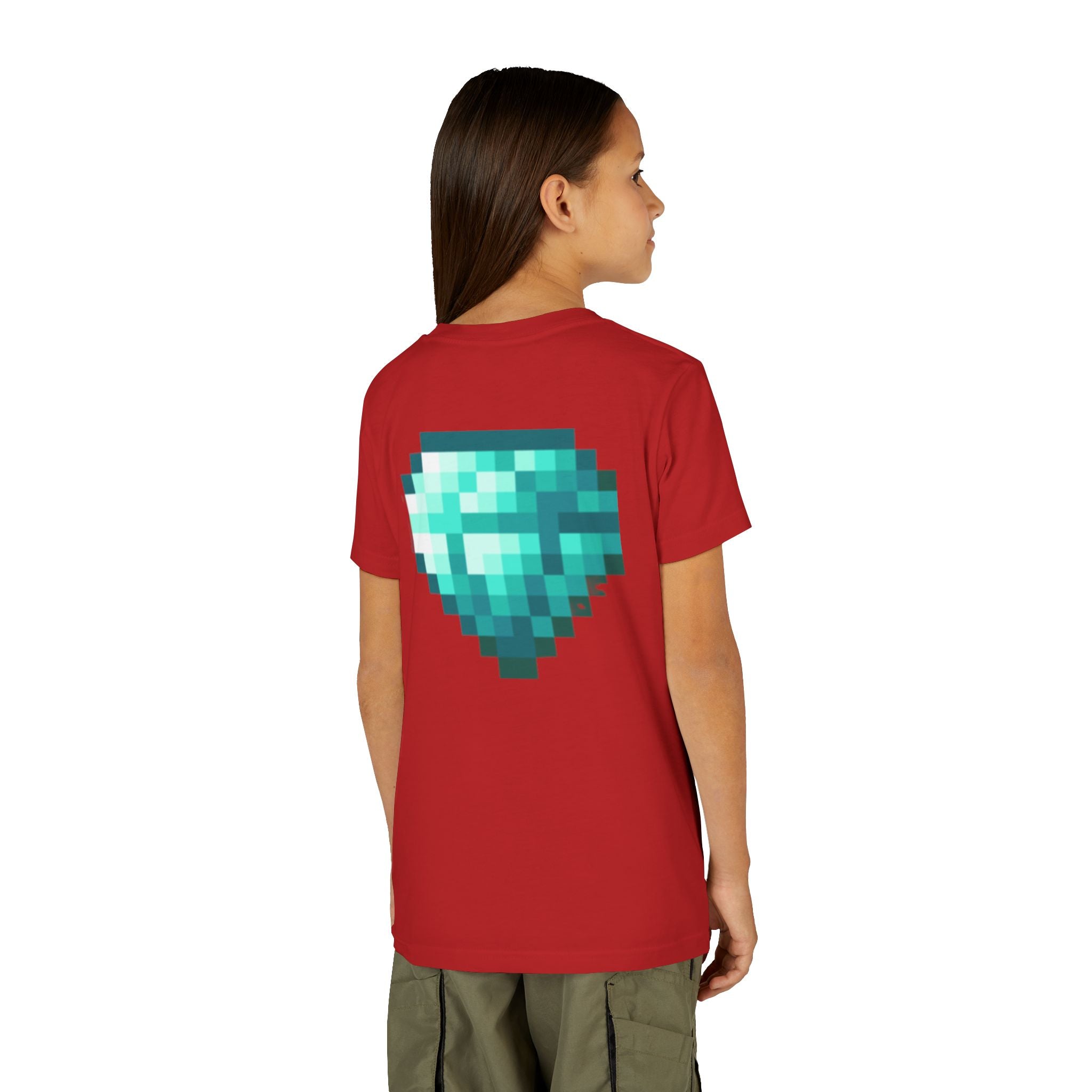 Youth Diamond Legend Tee — Pixel Minecraft-Style Gem Graphic Shirt
