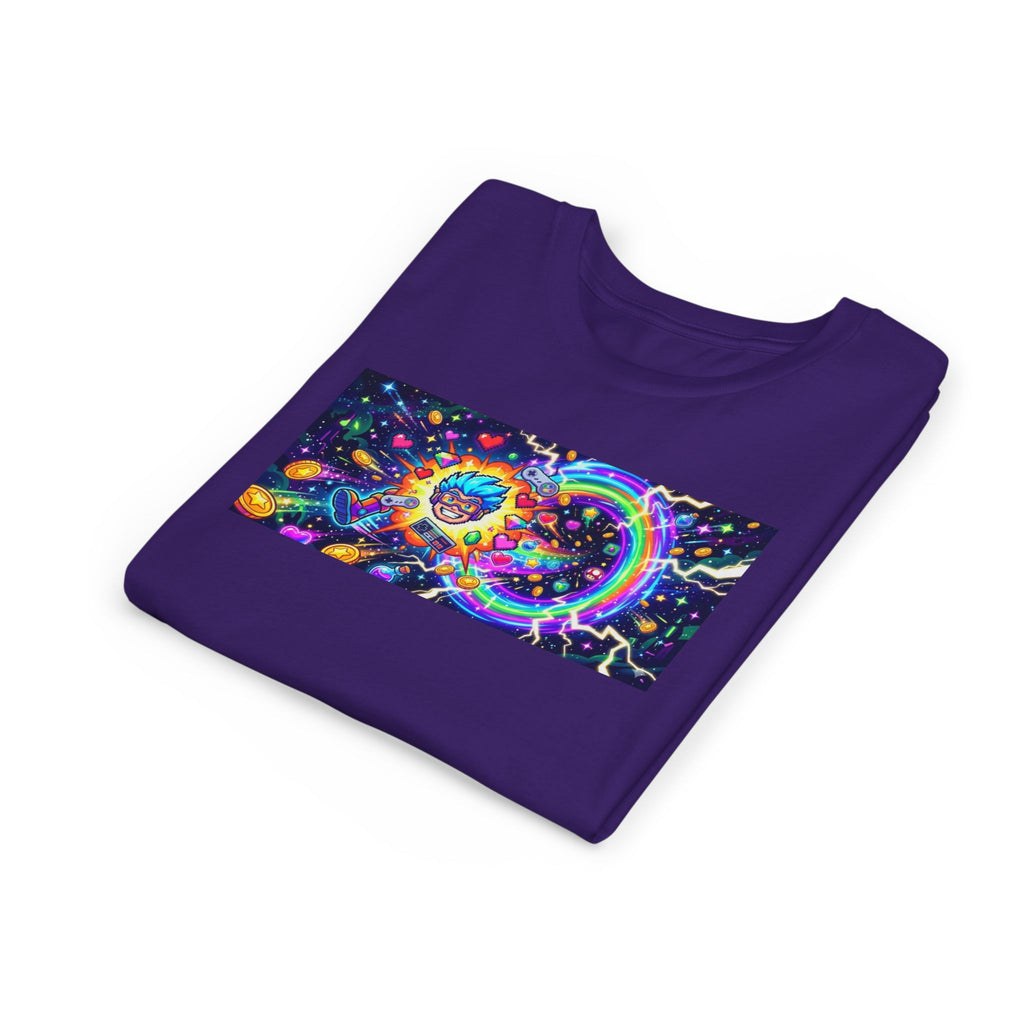 Kids Gaming Tee — Neon Rainbow Portal Gamer Shirt