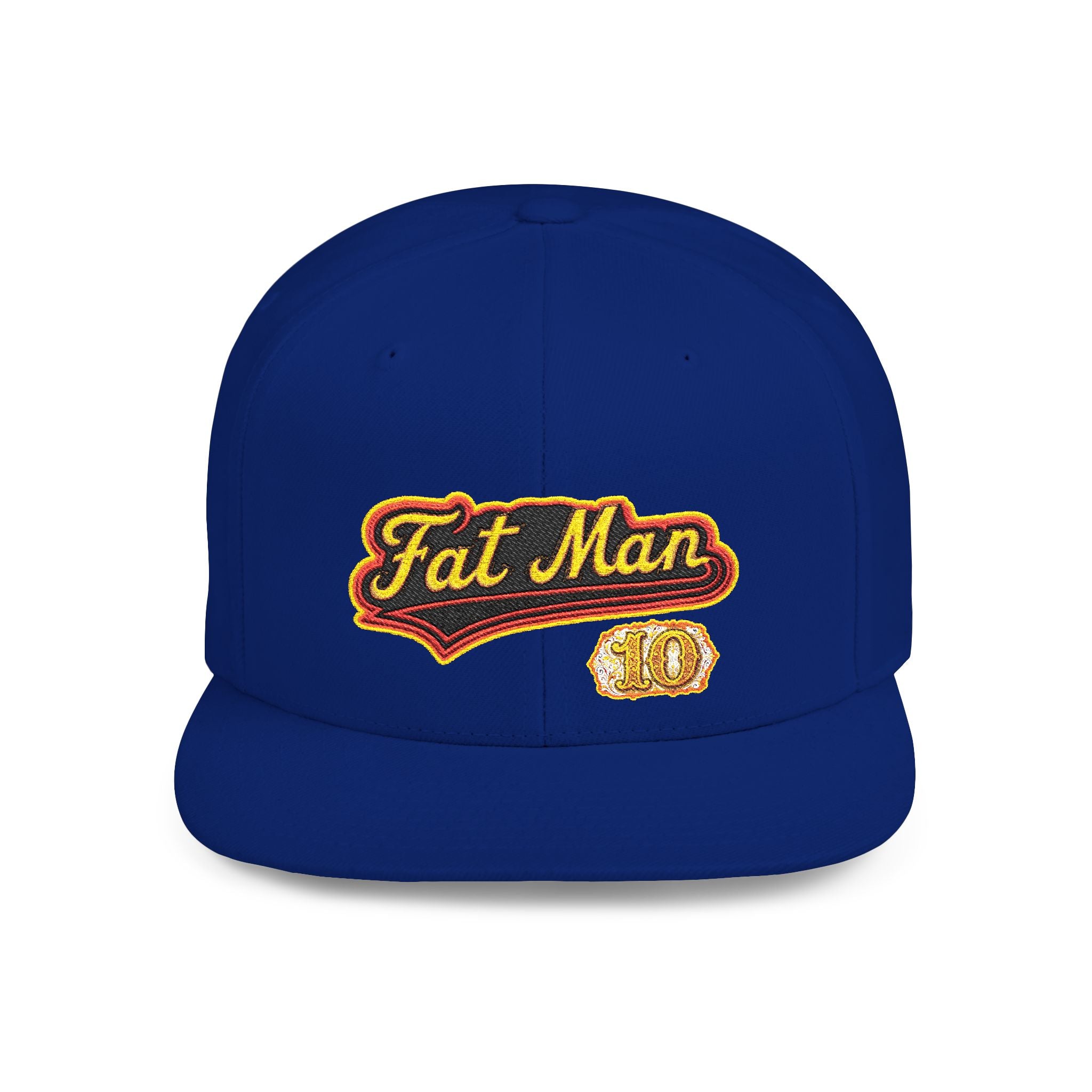 Snapback Hat — Embroidered “Fat Man” Vintage Script Cap