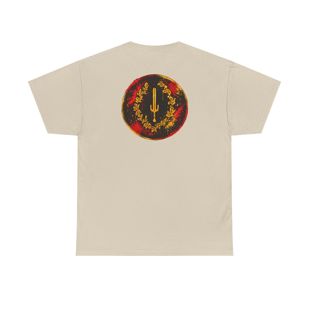 Laurel Trident Tee — Vintage Gold Emblem Graphic T-Shirt