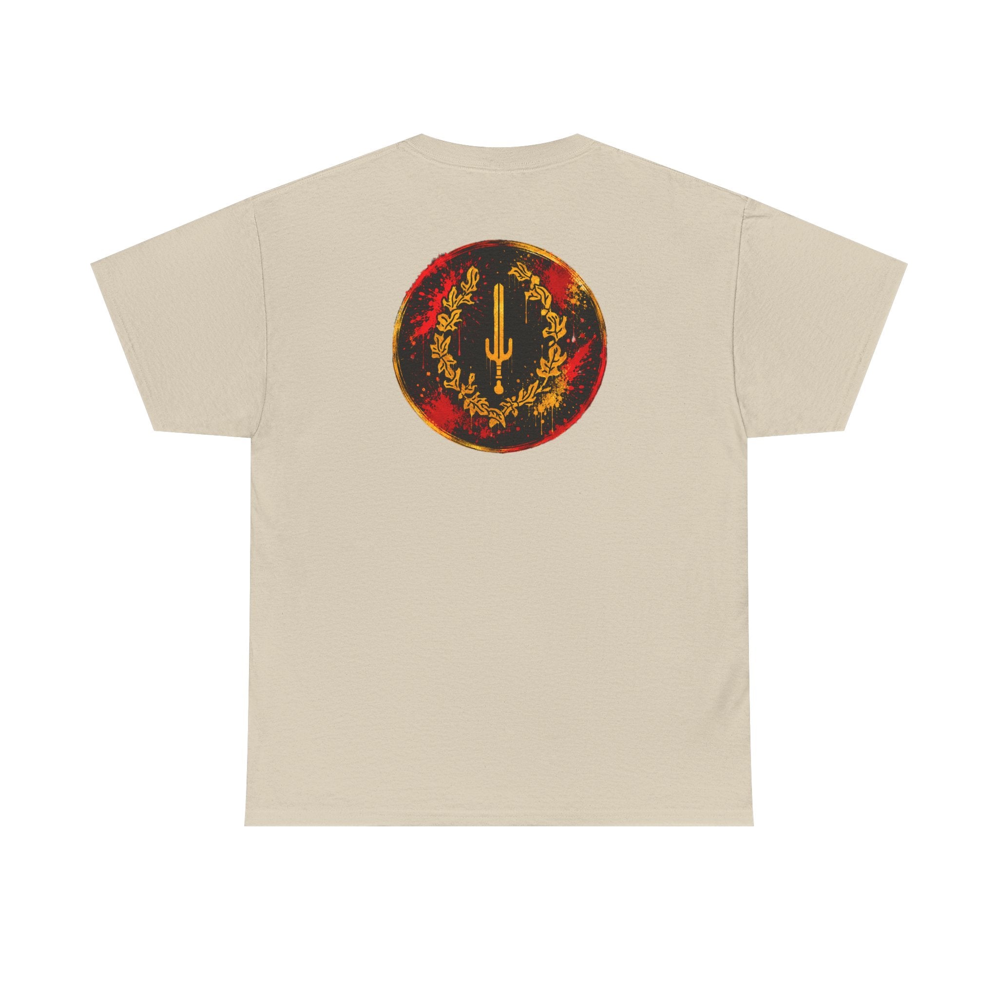Laurel Trident Tee — Vintage Gold Emblem Graphic T-Shirt