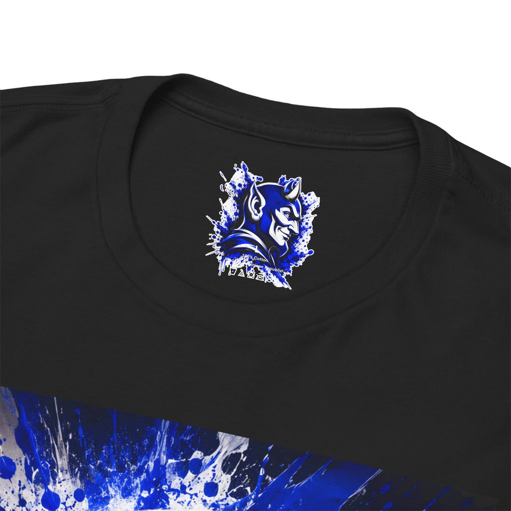 Duke Blue Devils Graphic Tee — Splatter Devil Logo T‑Shirt