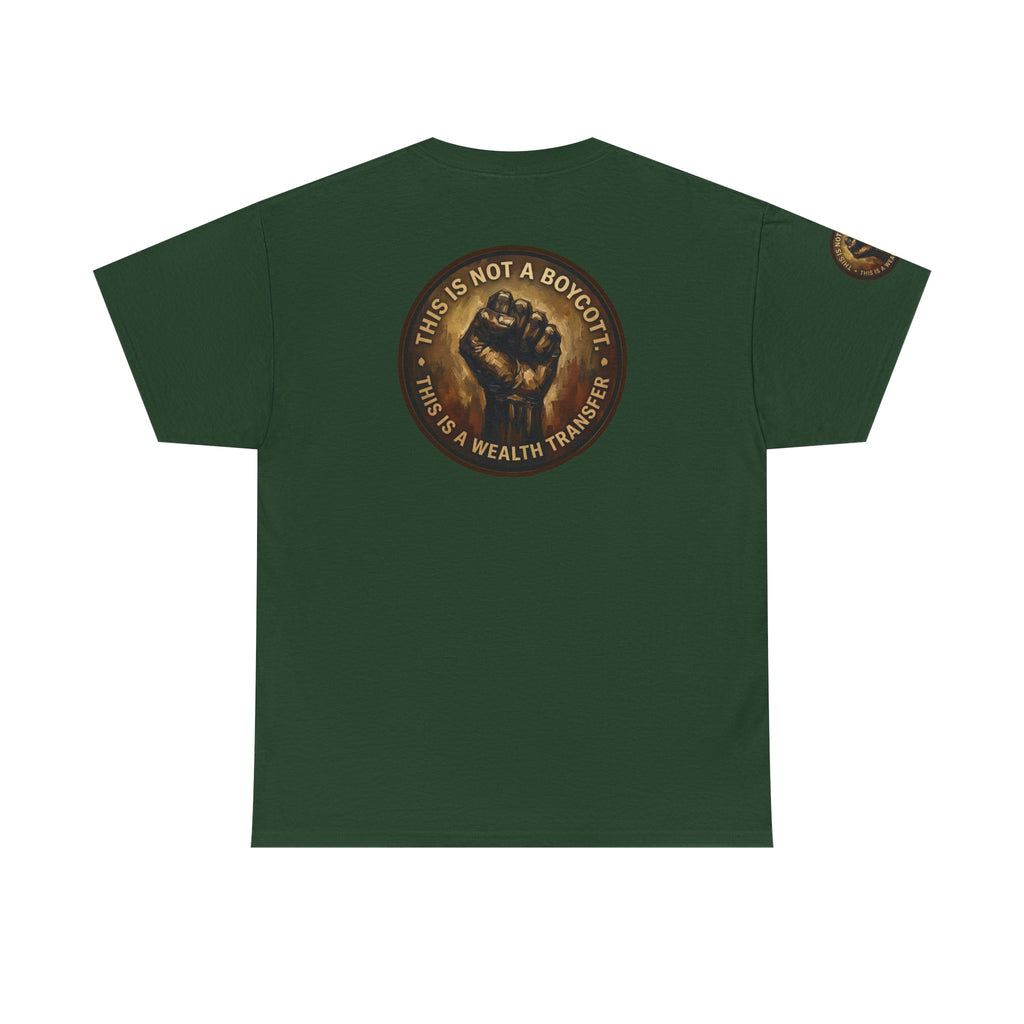 Jesus Portrait Tee with 'This Is Not A Boycott — This Is A Wealth Transfer' Back Emblem