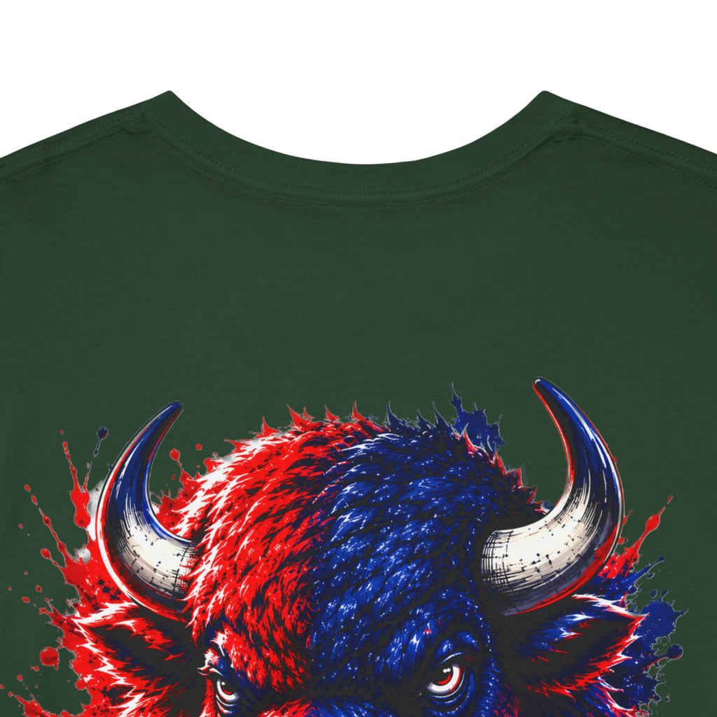 Howard University Buffalo Spirit Tee — HU Bison Red & Blue Campus Shirt
