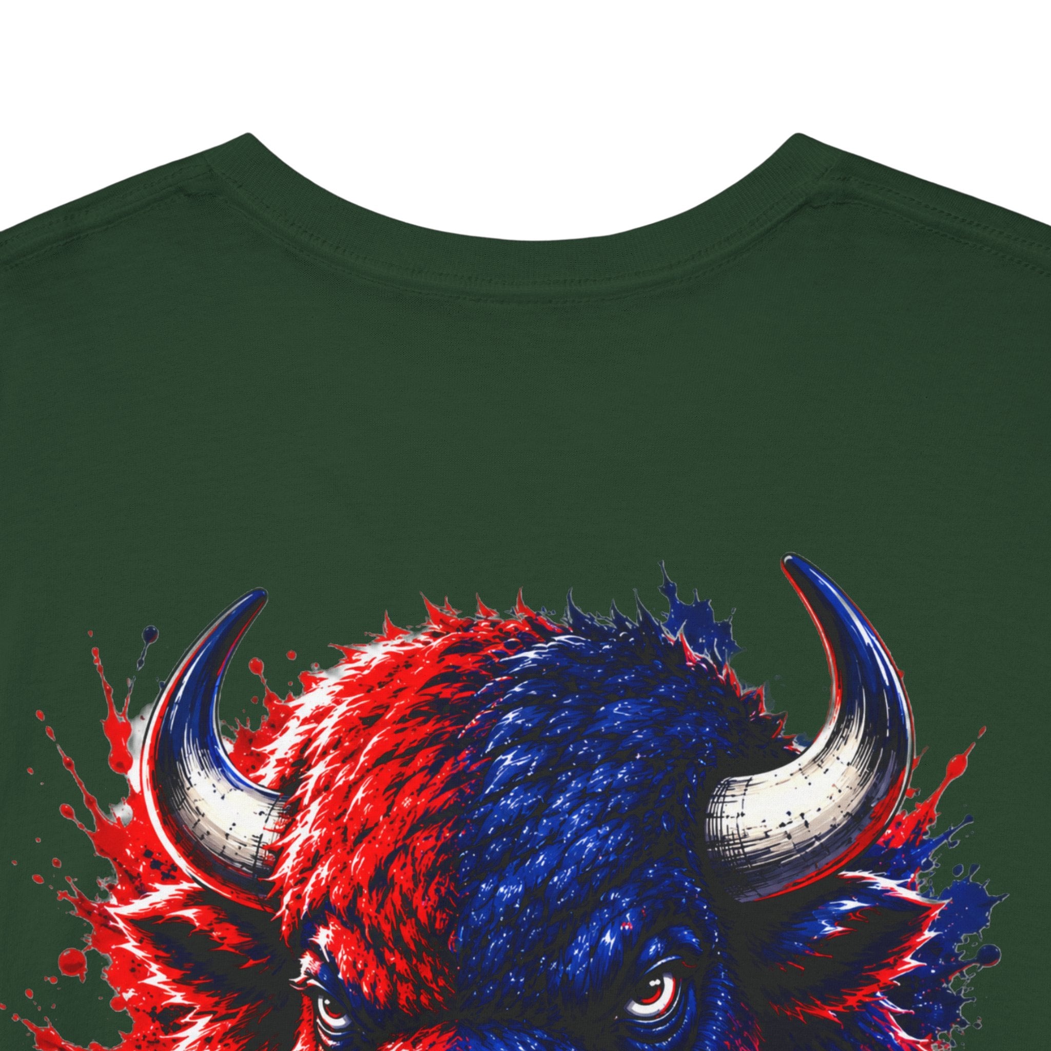 Howard University Buffalo Spirit Tee — HU Bison Red & Blue Campus Shirt