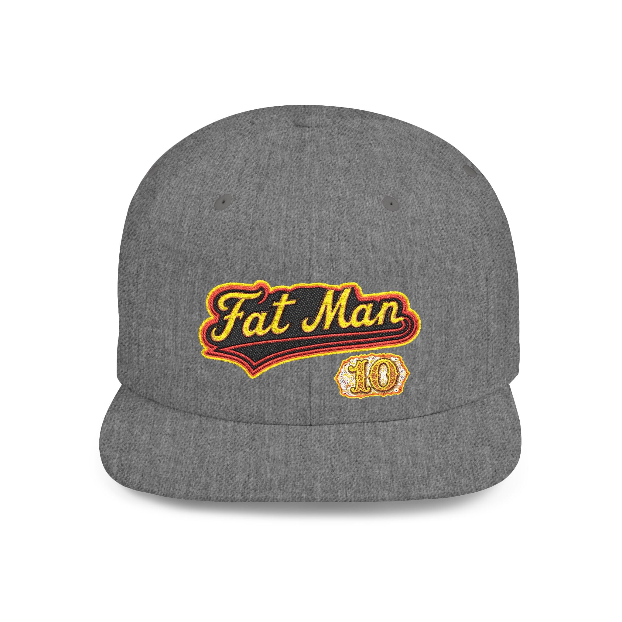 Snapback Hat — Embroidered “Fat Man” Vintage Script Cap