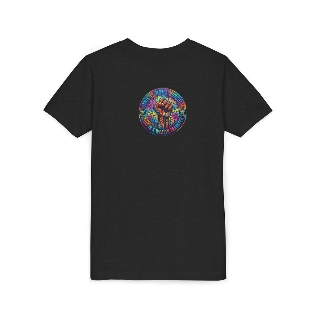 Retro Pixel Explosion Youth Tee — Smiling Avatar, Hearts, Gems & Controllers