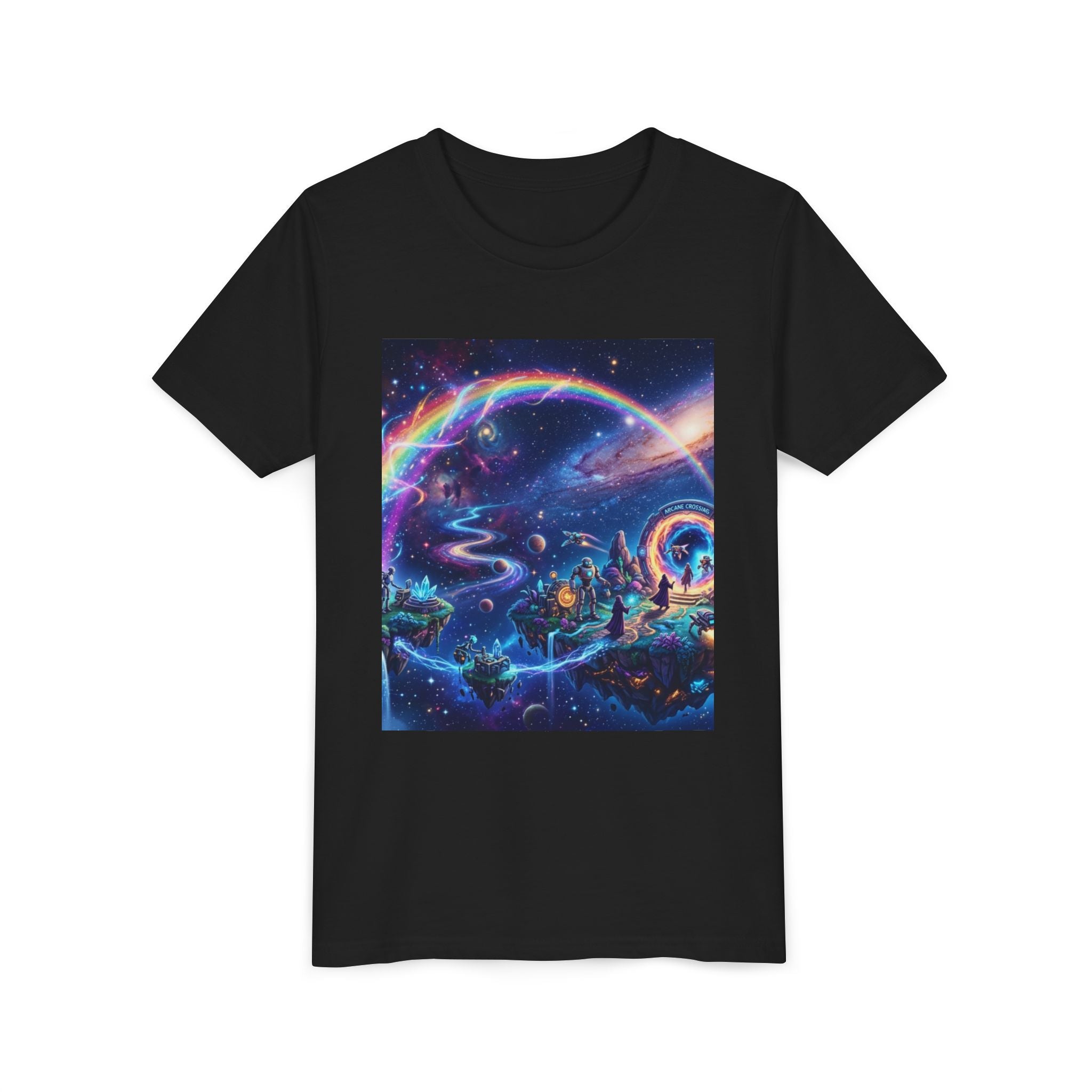 Galaxy Fantasy Youth Tee — Floating Islands, Robots & Magic Portals