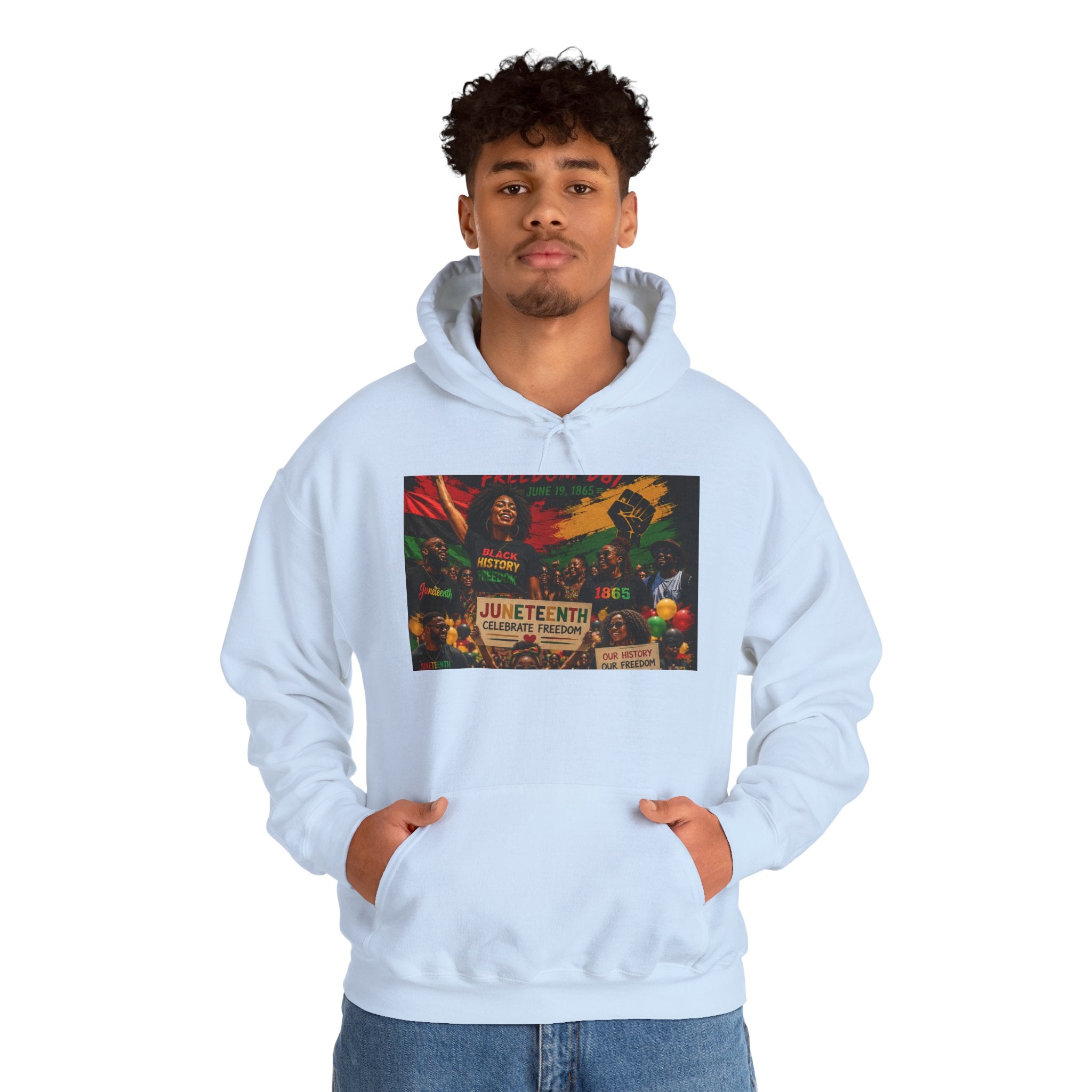 Juneteenth Celebration Hoodie — Juneteenth 1865 Freedom Retro Graphic Hooded Sweatshirt