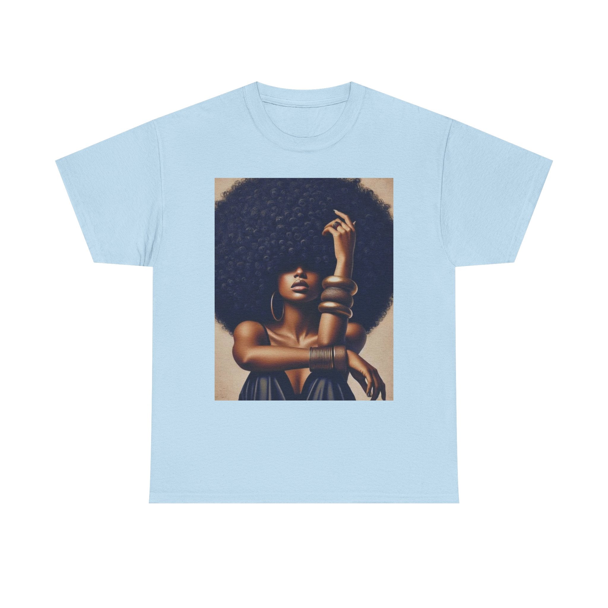 Afro Goddess Portrait Tee — Empowerment Graphic T-Shirt