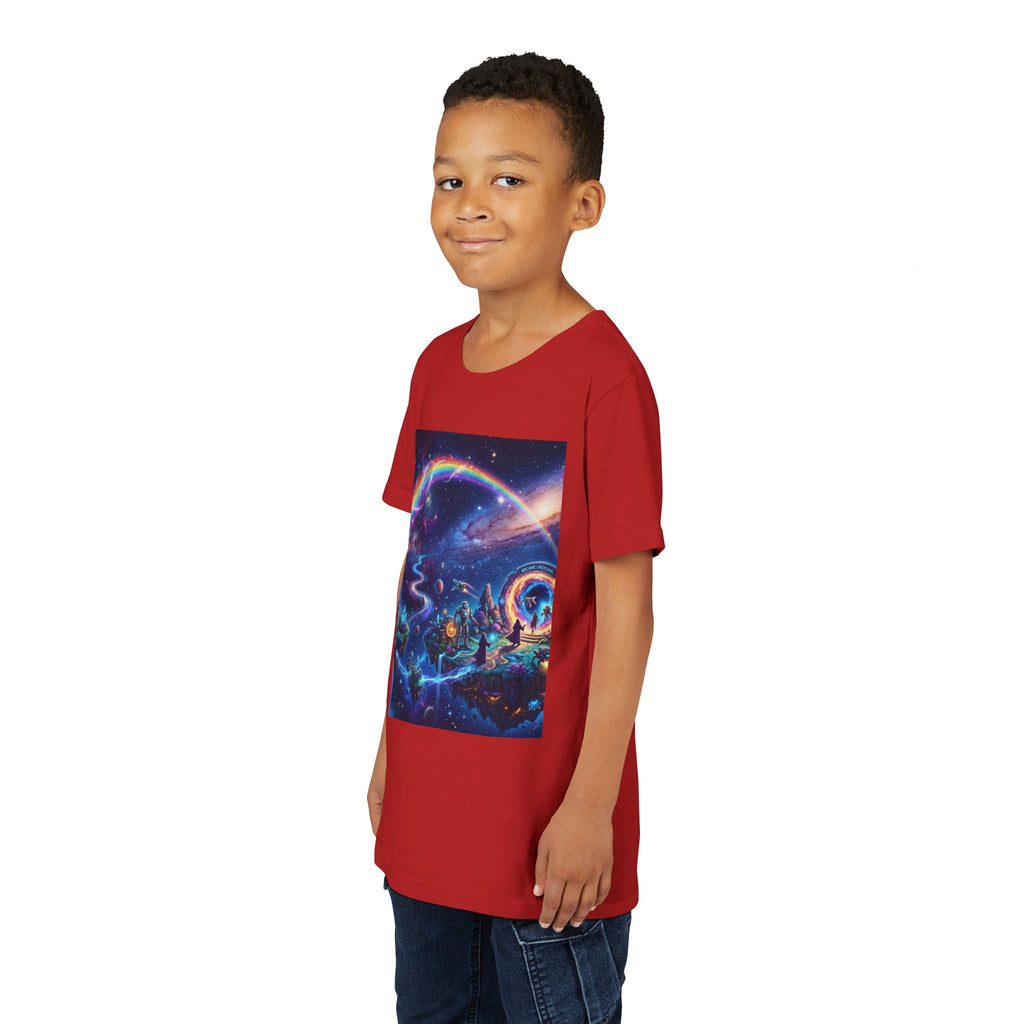 Galaxy Fantasy Youth Tee — Floating Islands, Robots & Magic Portals