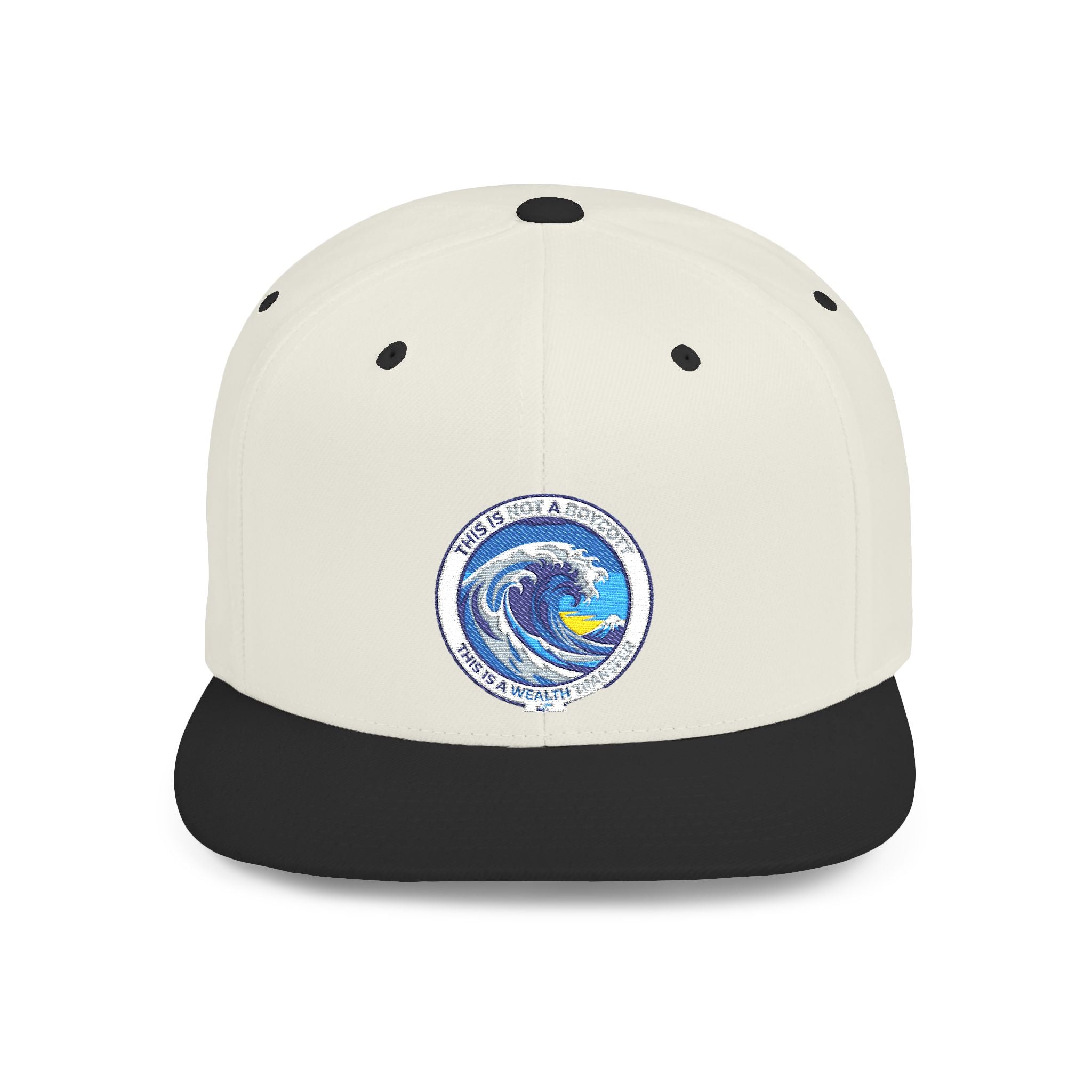 Copy of Reggae Vibes Flat Bill Snapback Hat — Colorful Rasta Music Patch